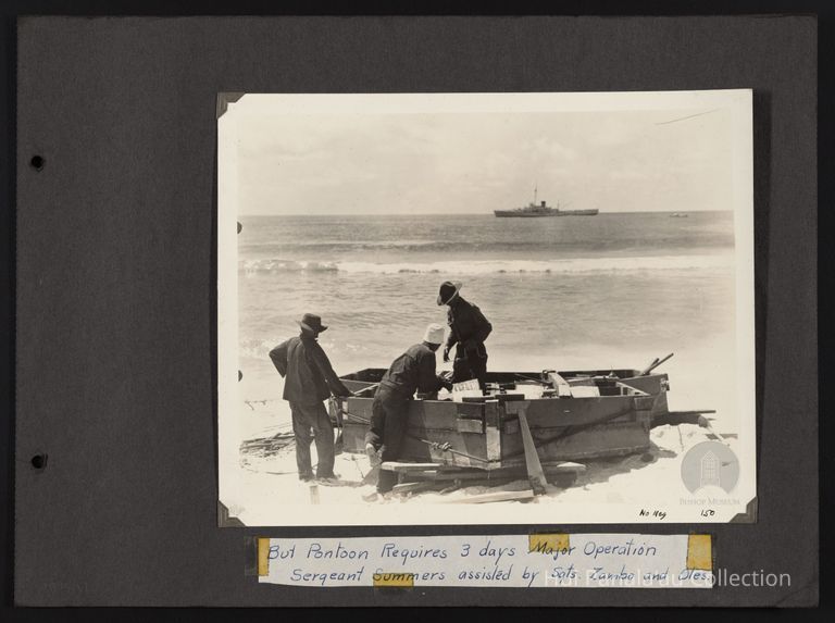 But Pontoon Requires 3 days Major Operation Sergeant Summers assisted by Sgts Zambo and Oles