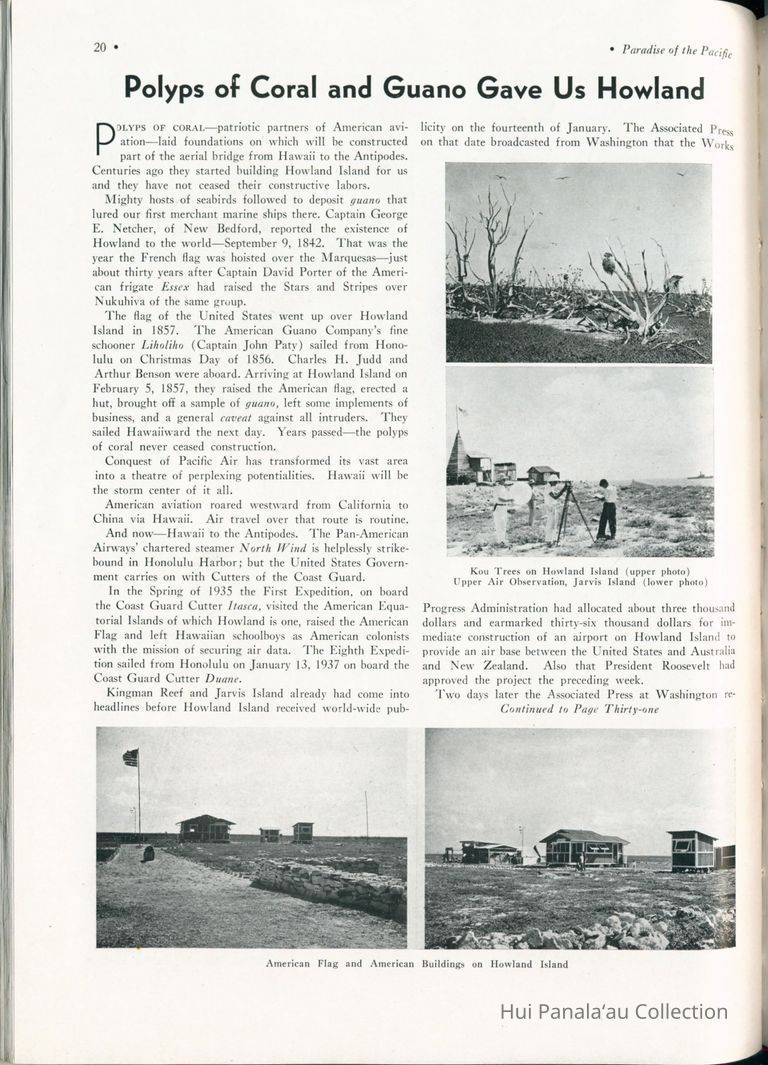 Polyps of coral and guano gave us Howland picture number 1