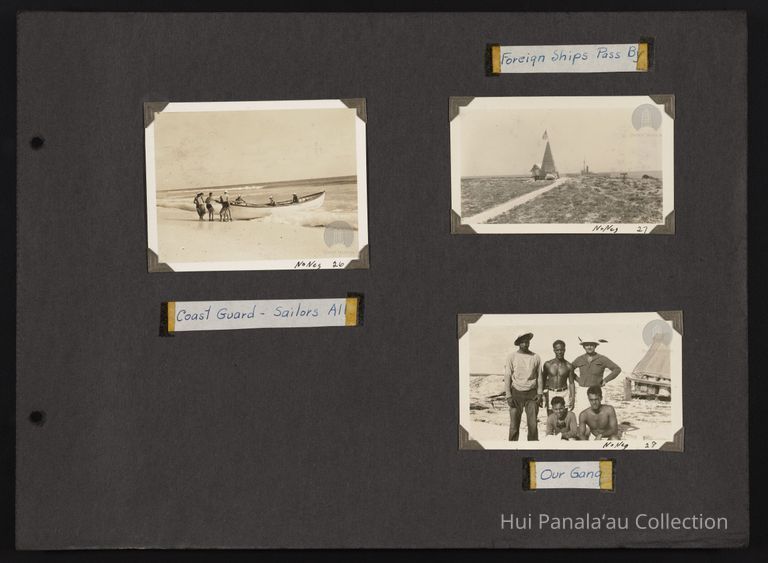 Images of supplies coming ashore, the flag pole structure, and residents of Jarvis Island picture number 1