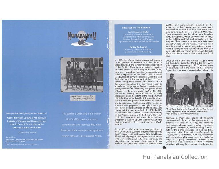 Hui Panalāʻau Pamphlet (2002) picture number 1