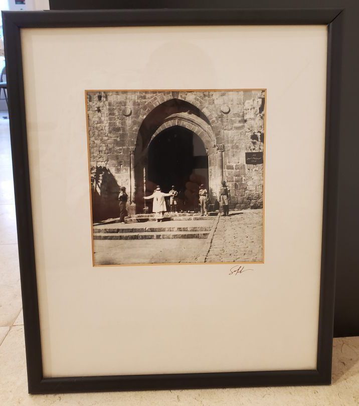 “British Soldiers Frisking an Arab Peasant Inside Damascus Gate, Jerusalem” (1930s) picture number 1
