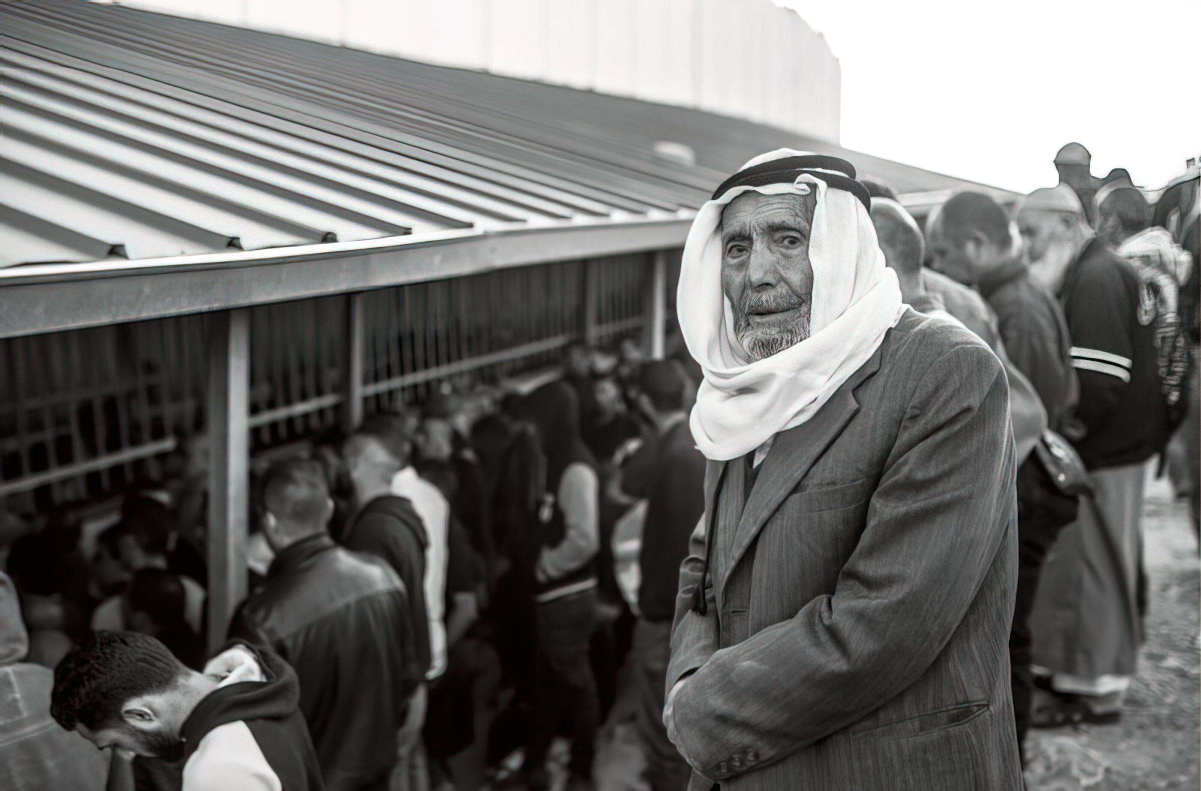 Palestinian Man Waiting at a Checkpoint (2018) picture number 1