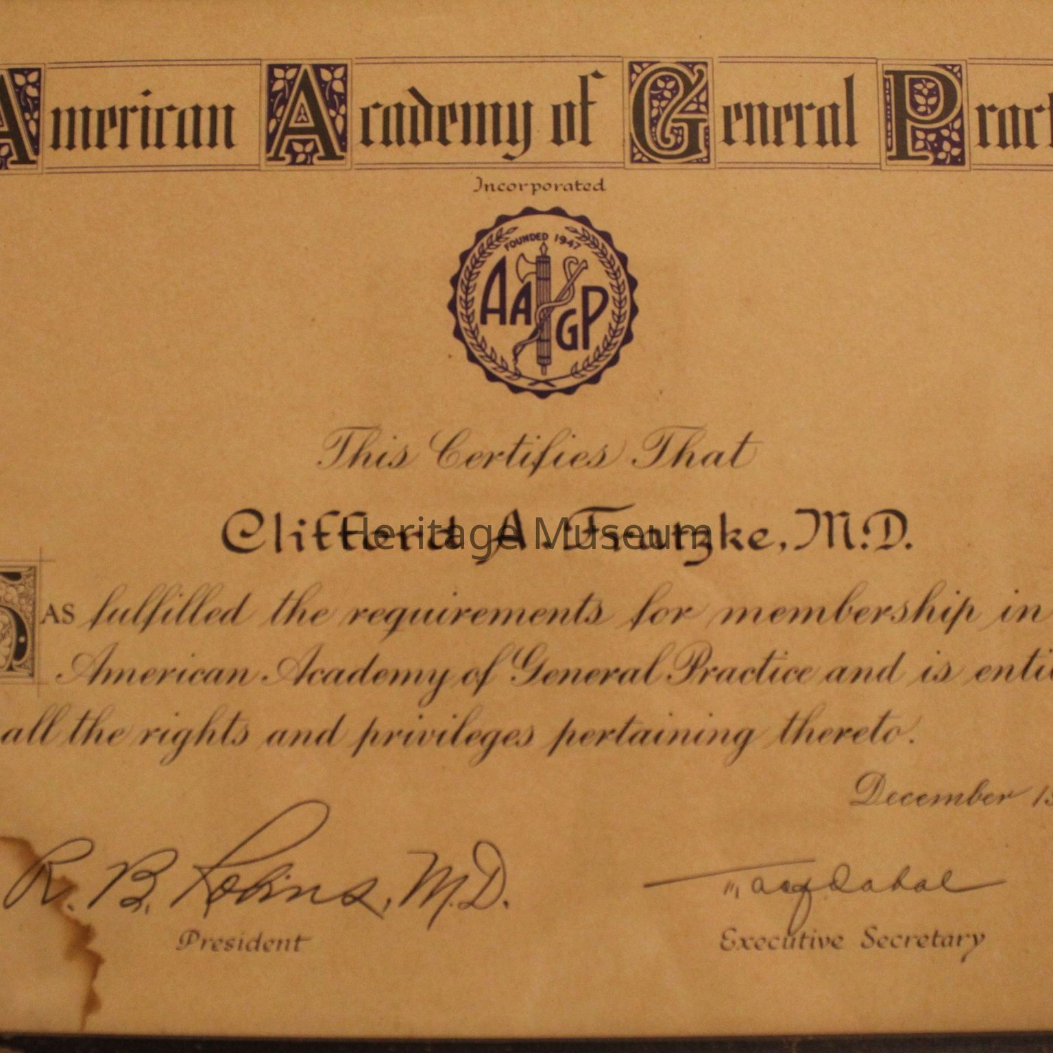 Medical Equipment from the Practice of Dr. Clifford A. Fratzke