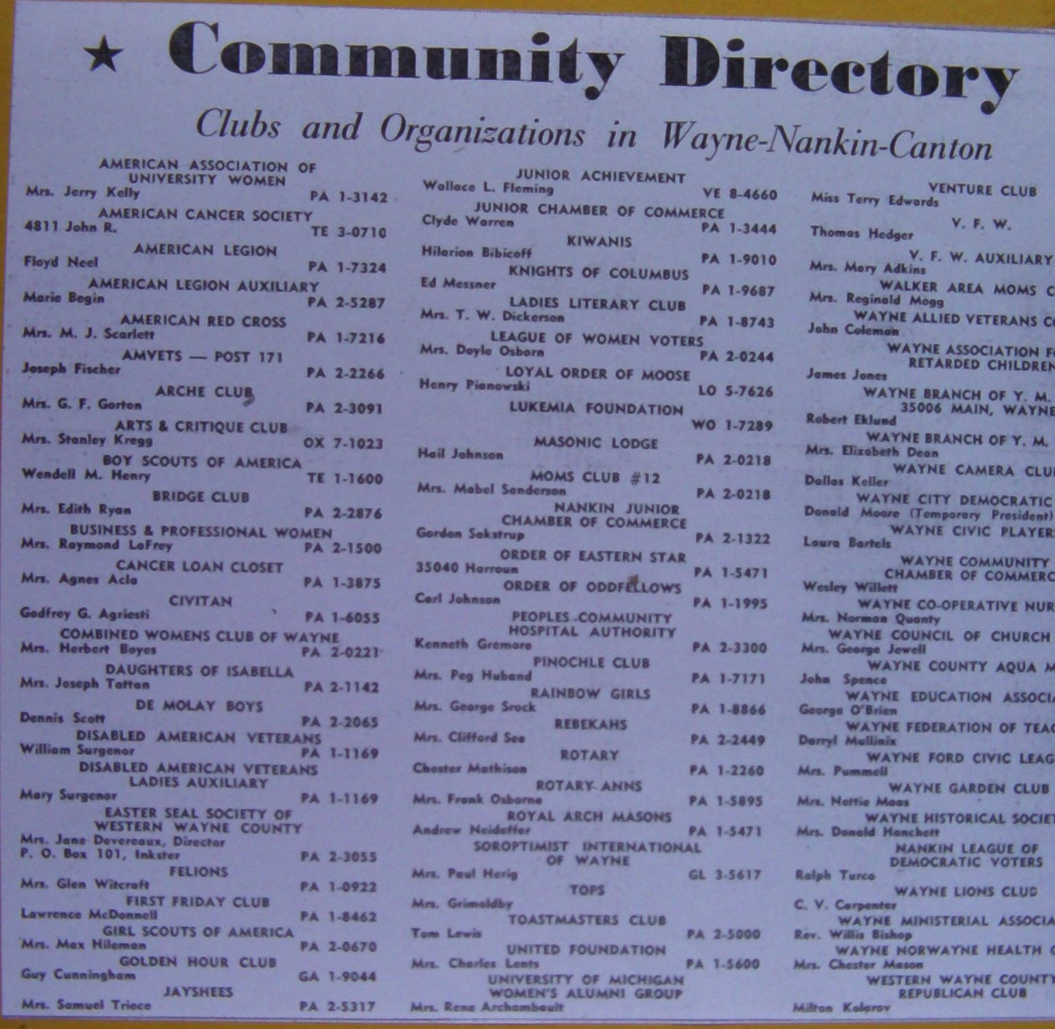 Organizations General