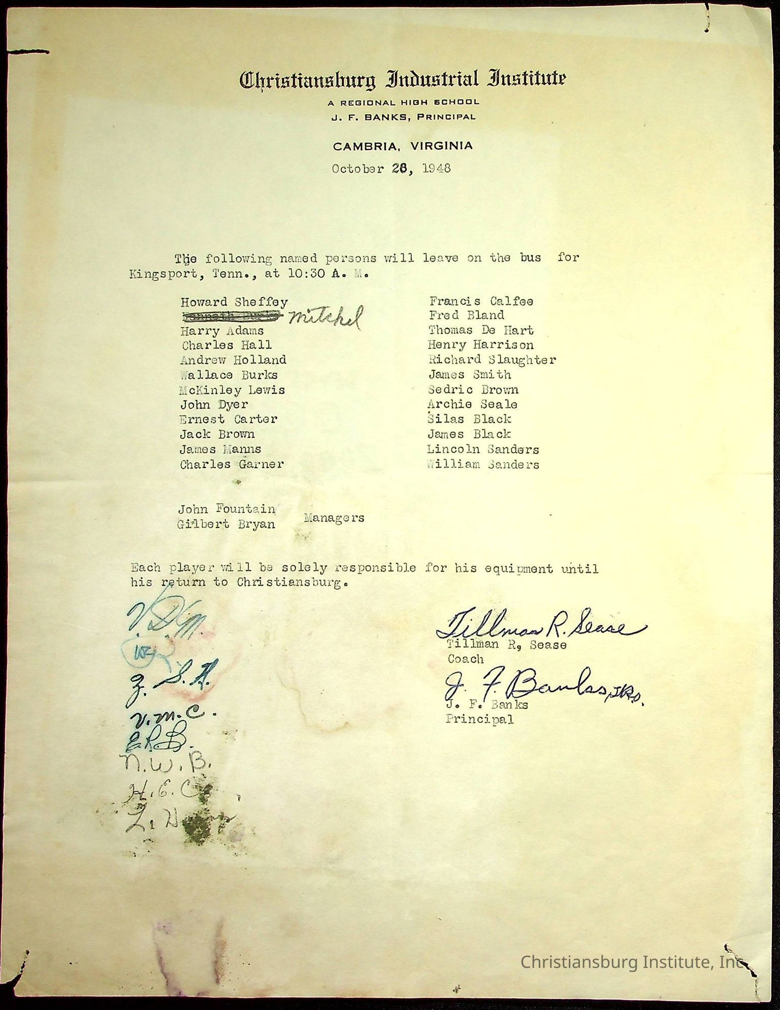 Tillman R. Sease Collection [1948-1997]