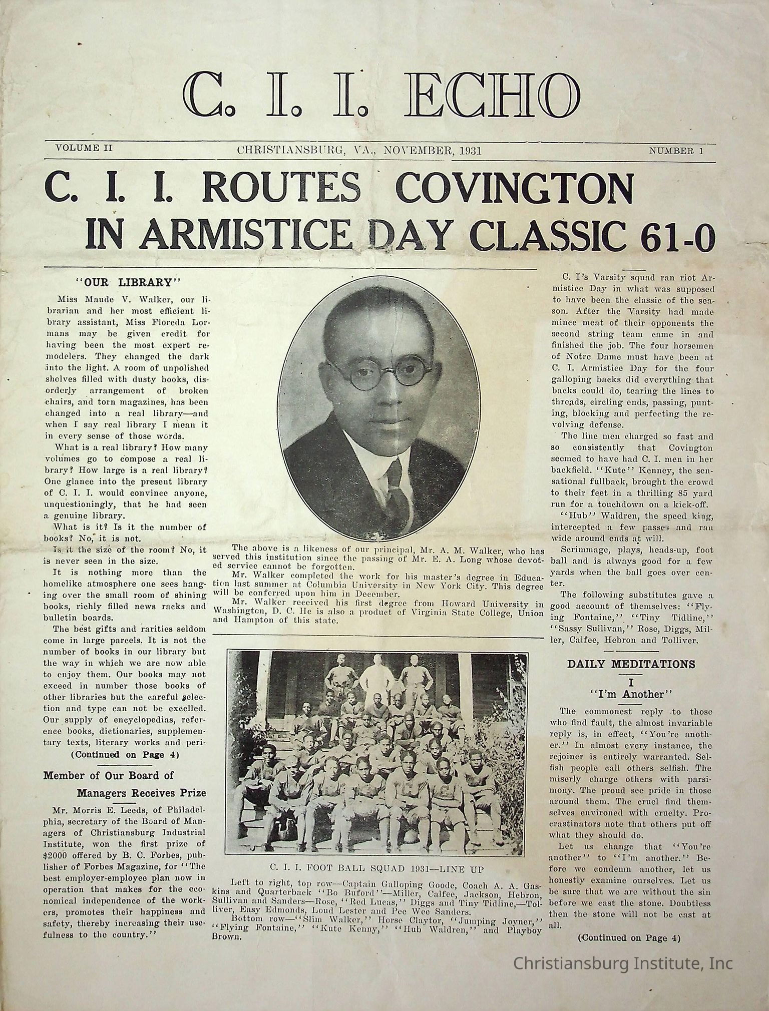 Christiansburg Industrial Institute Printing Collection [1898-1965]