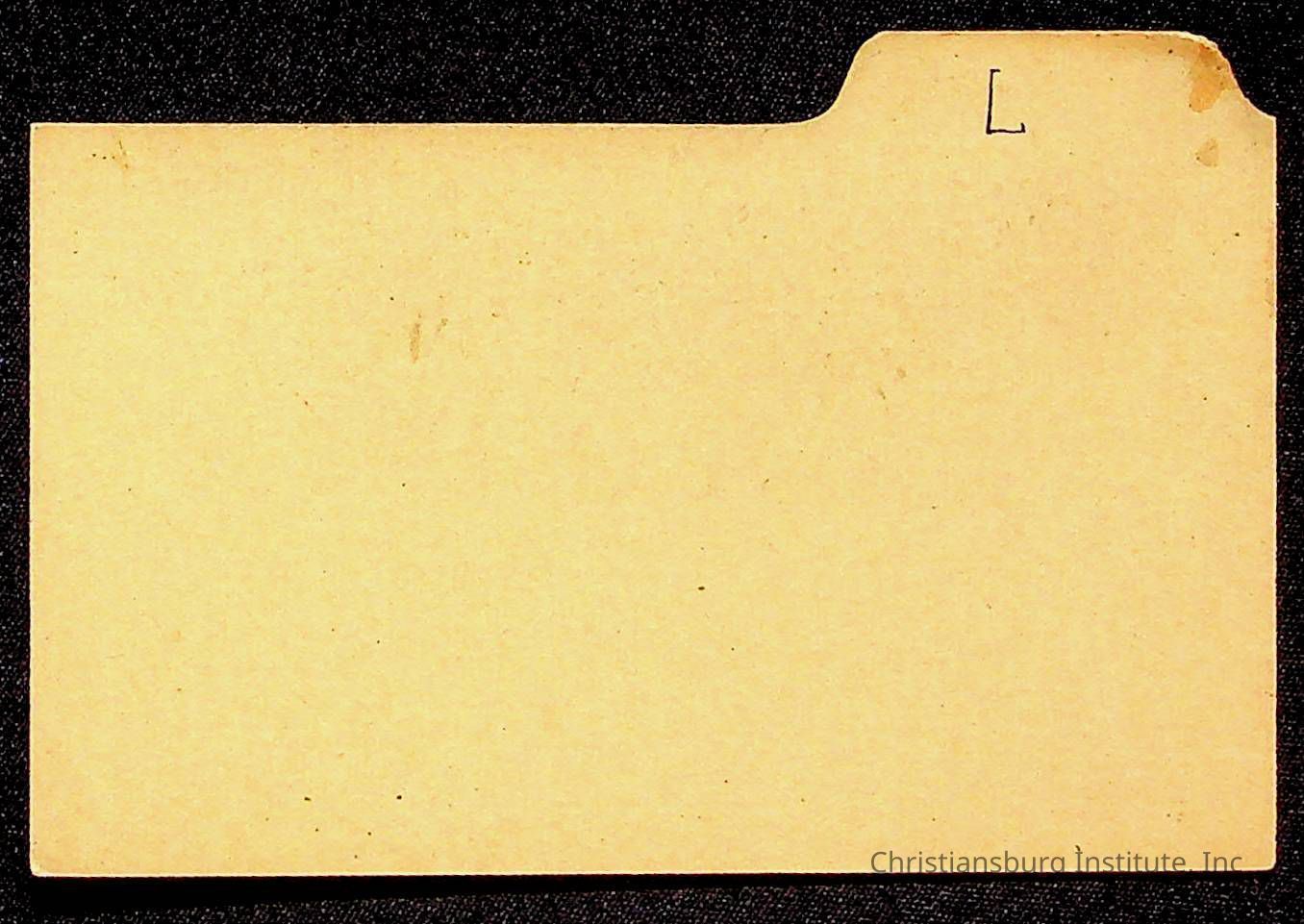 Christiansburg Institute Student Records Collection