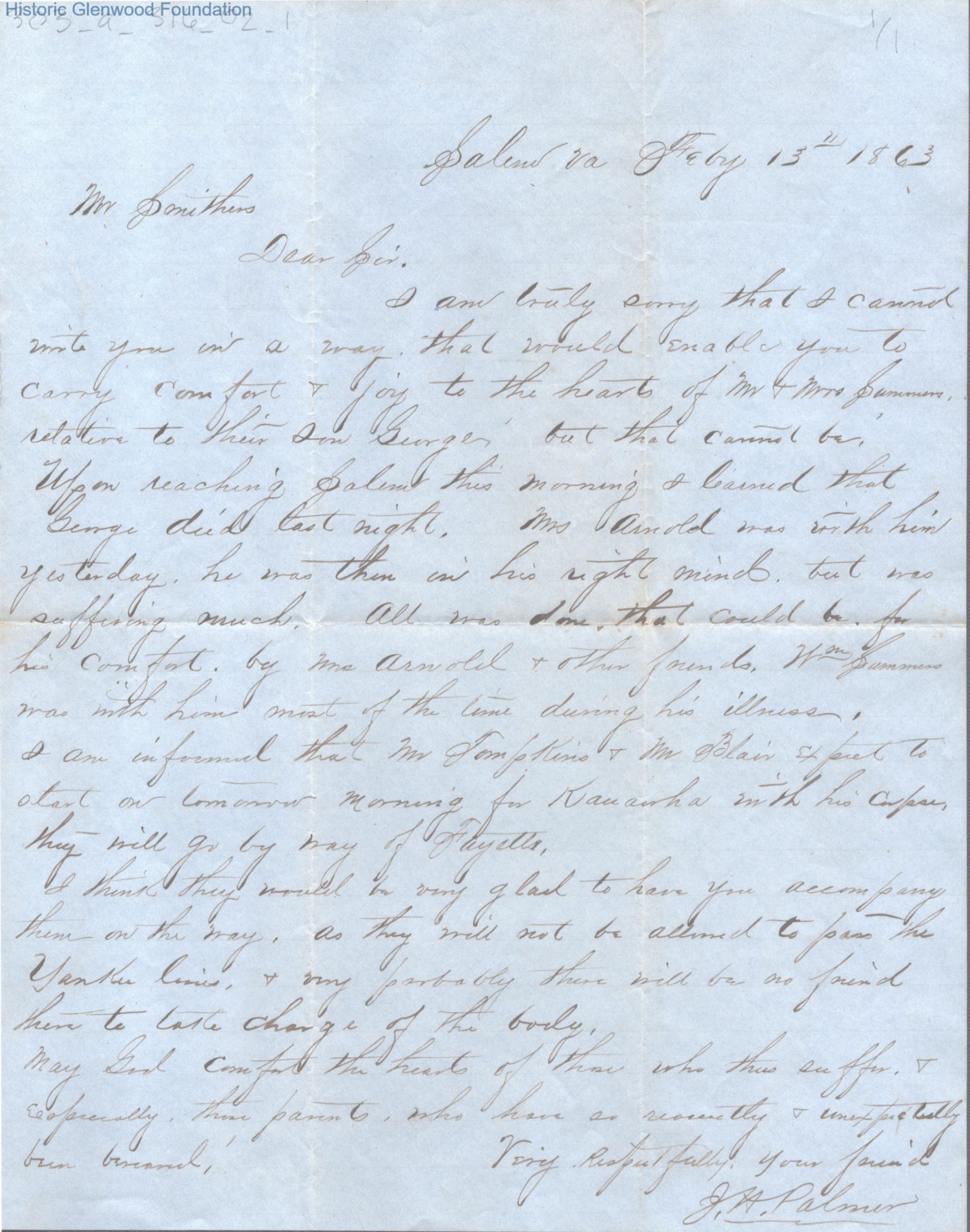 George Laidley Summers (1847-1863)