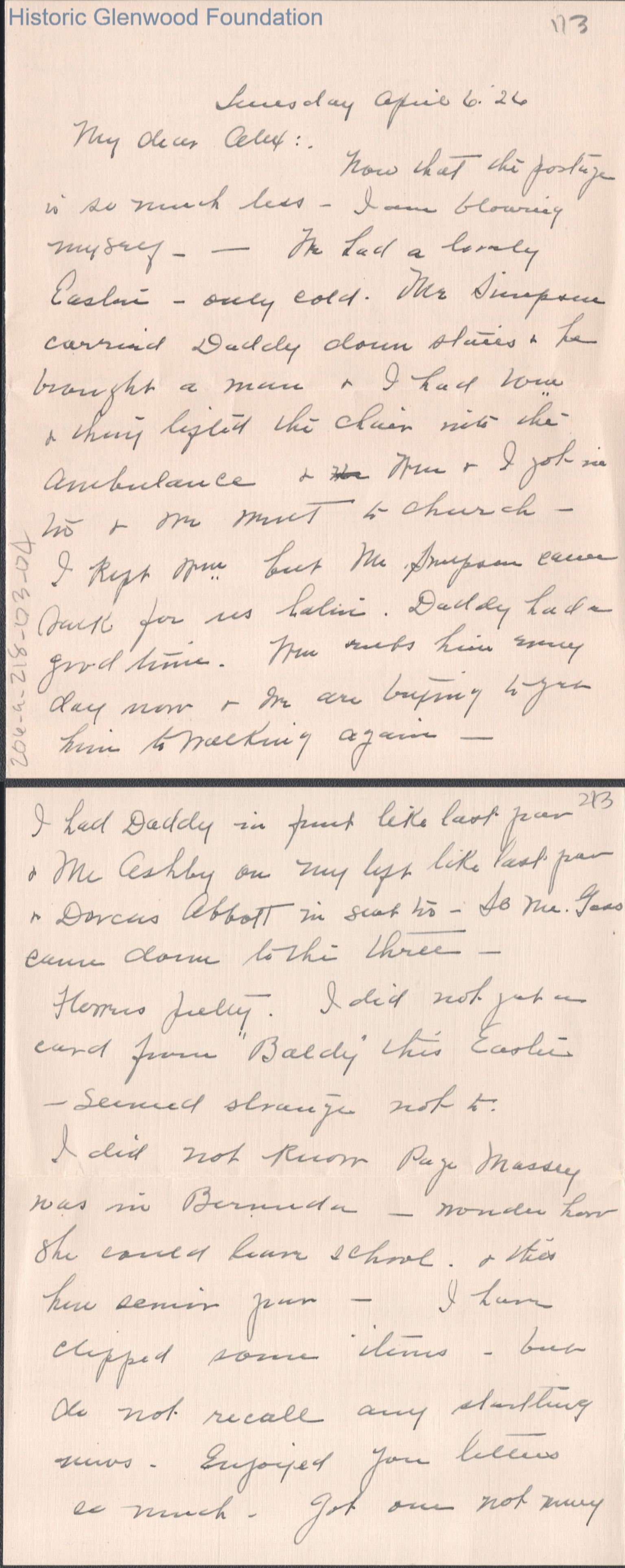 Elizabeth "Bessie" Summers Quarrier (1870-1950)