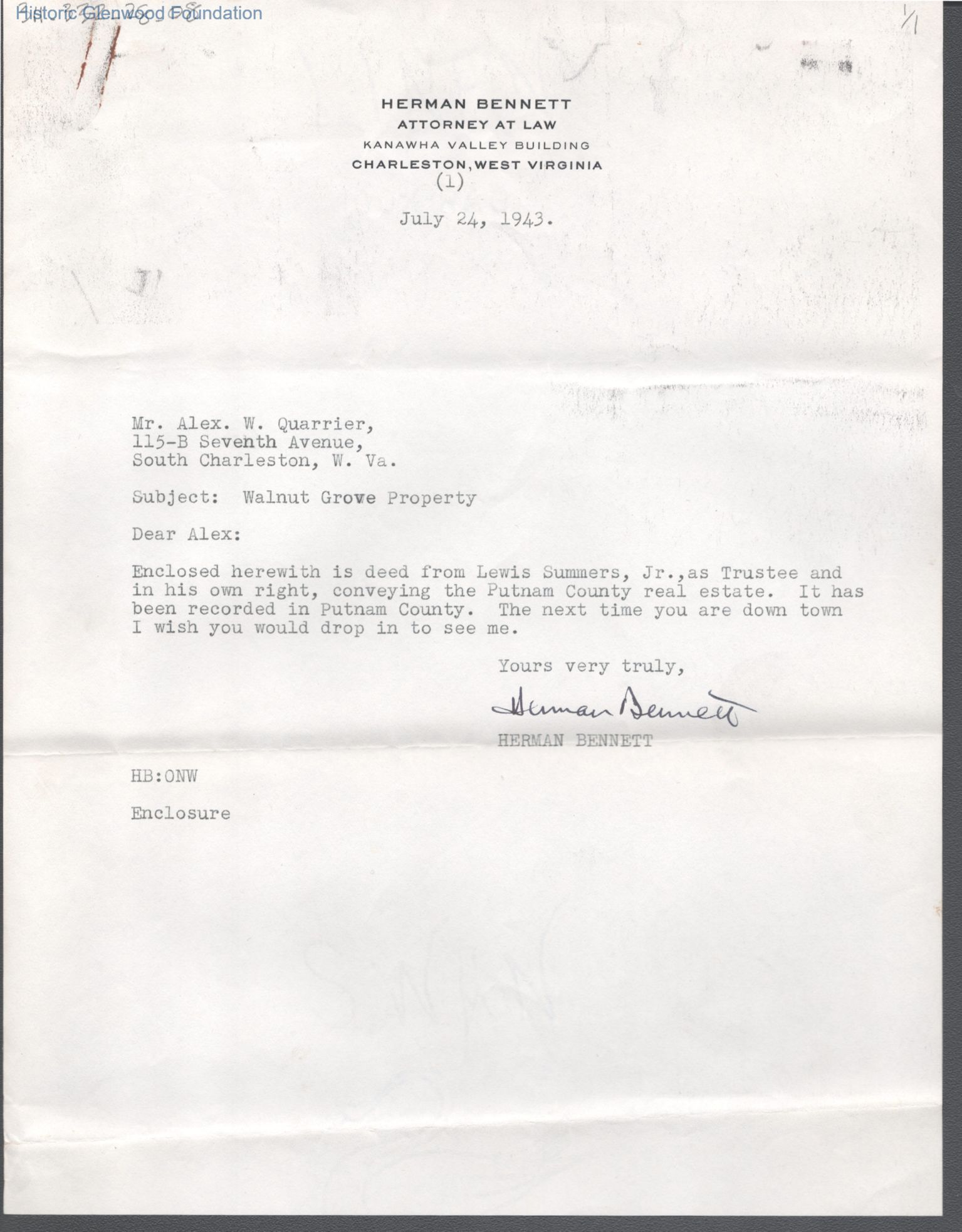 Alexander W. Quarrier (1901-1950)