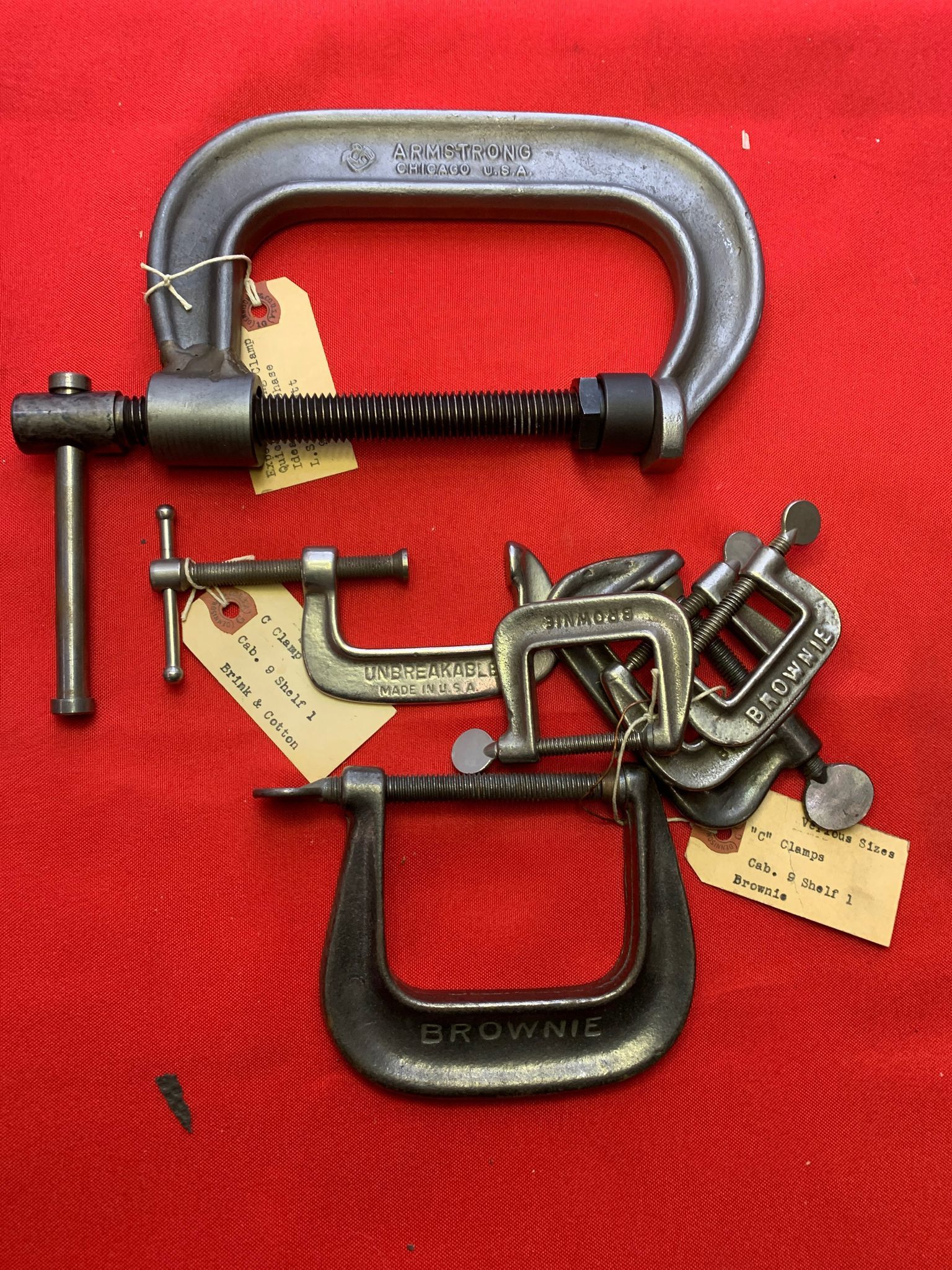 Cabinet 9 Sheelf 1 Clamps, Pliers