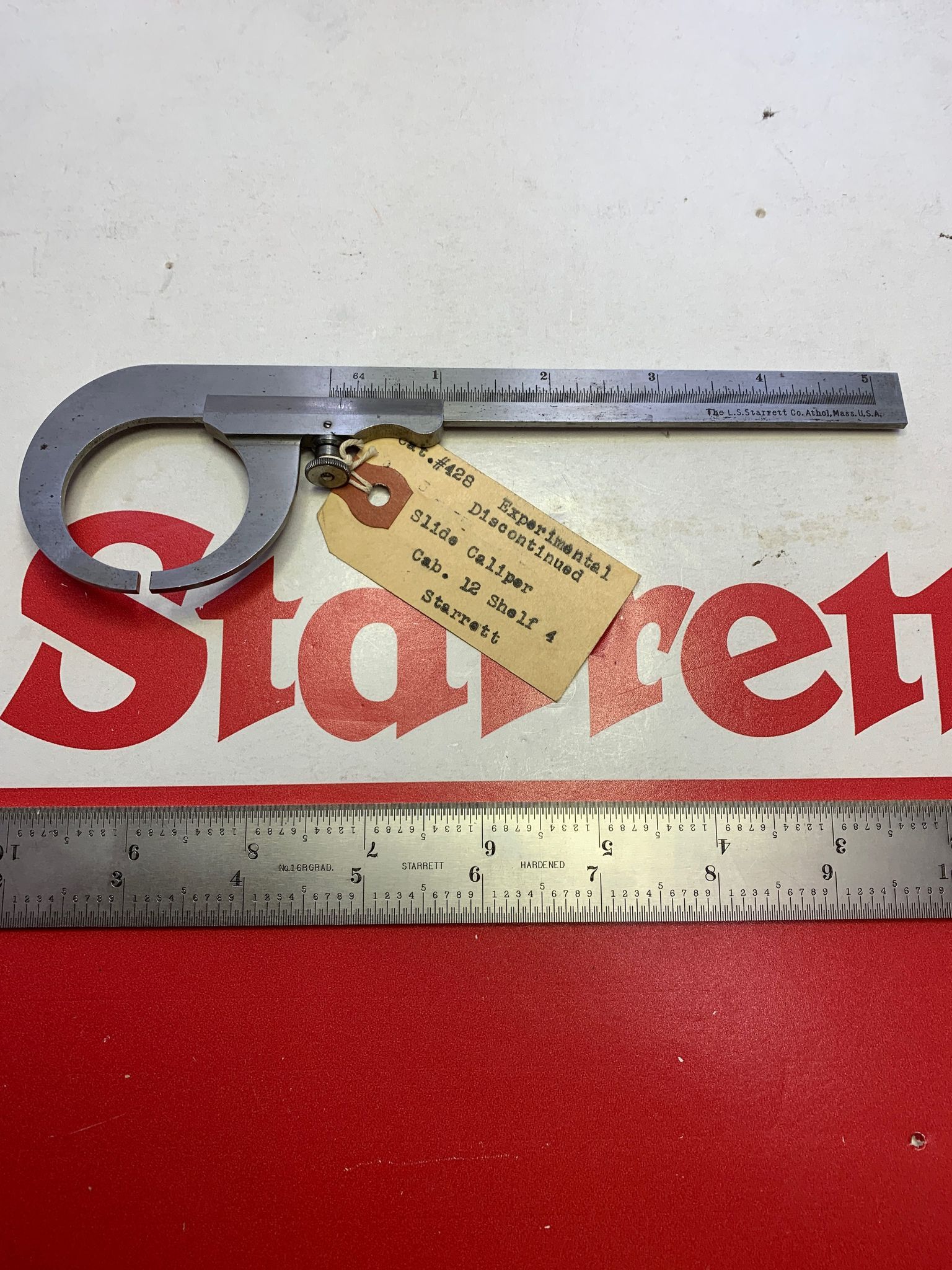 Cabinet 12 Shelf 4 Starrett Slide Calipers