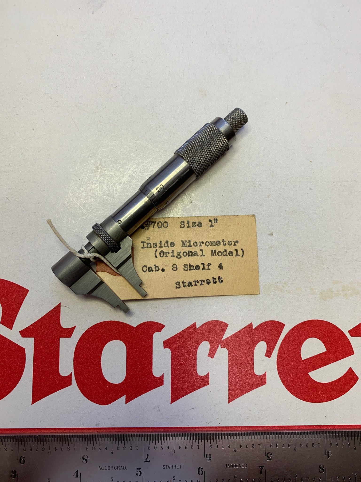 Cabinet 8 Shelf 4 Starrett Micrometers