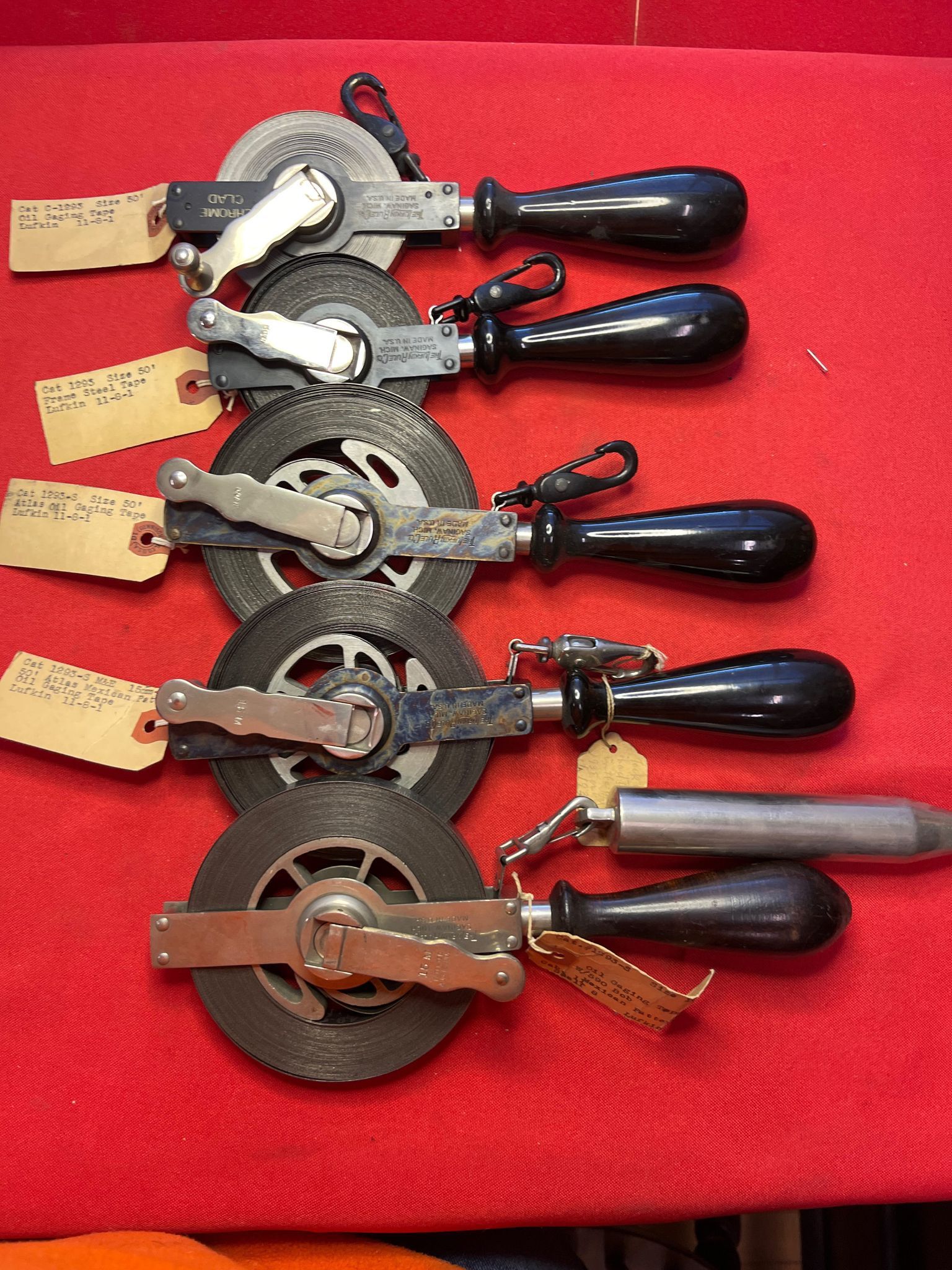 Cabinet 11 Shelf 8 Lufkin Oil Gaging Tapes (New 2/14/24)