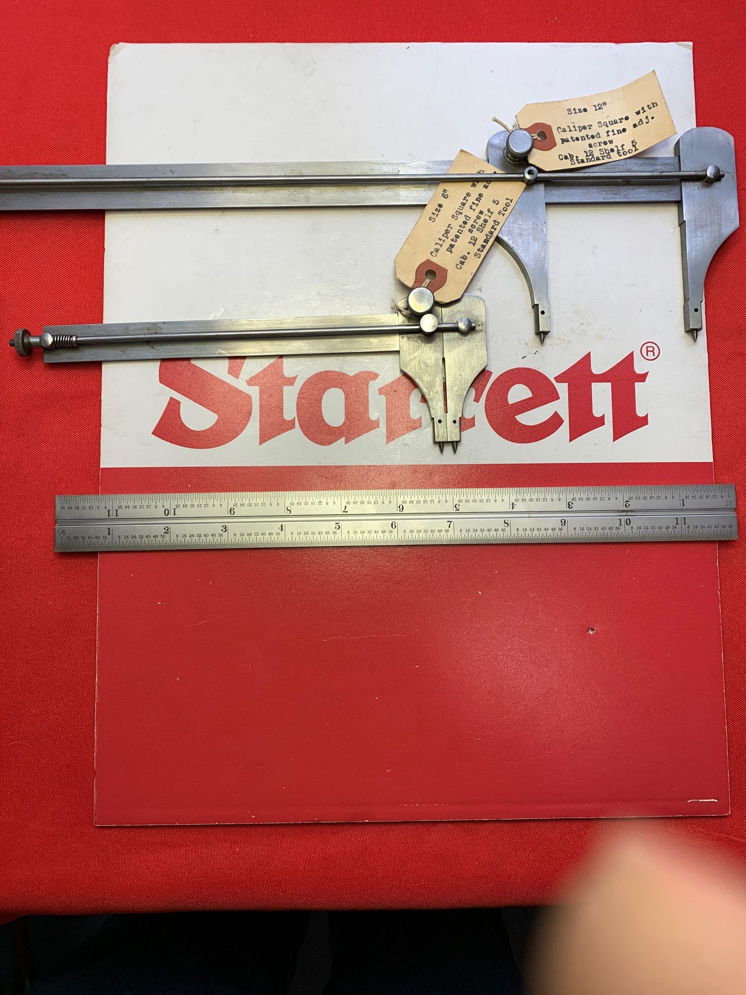 Cabinet 12 Shelf 5 Slide Calipers Misc.
