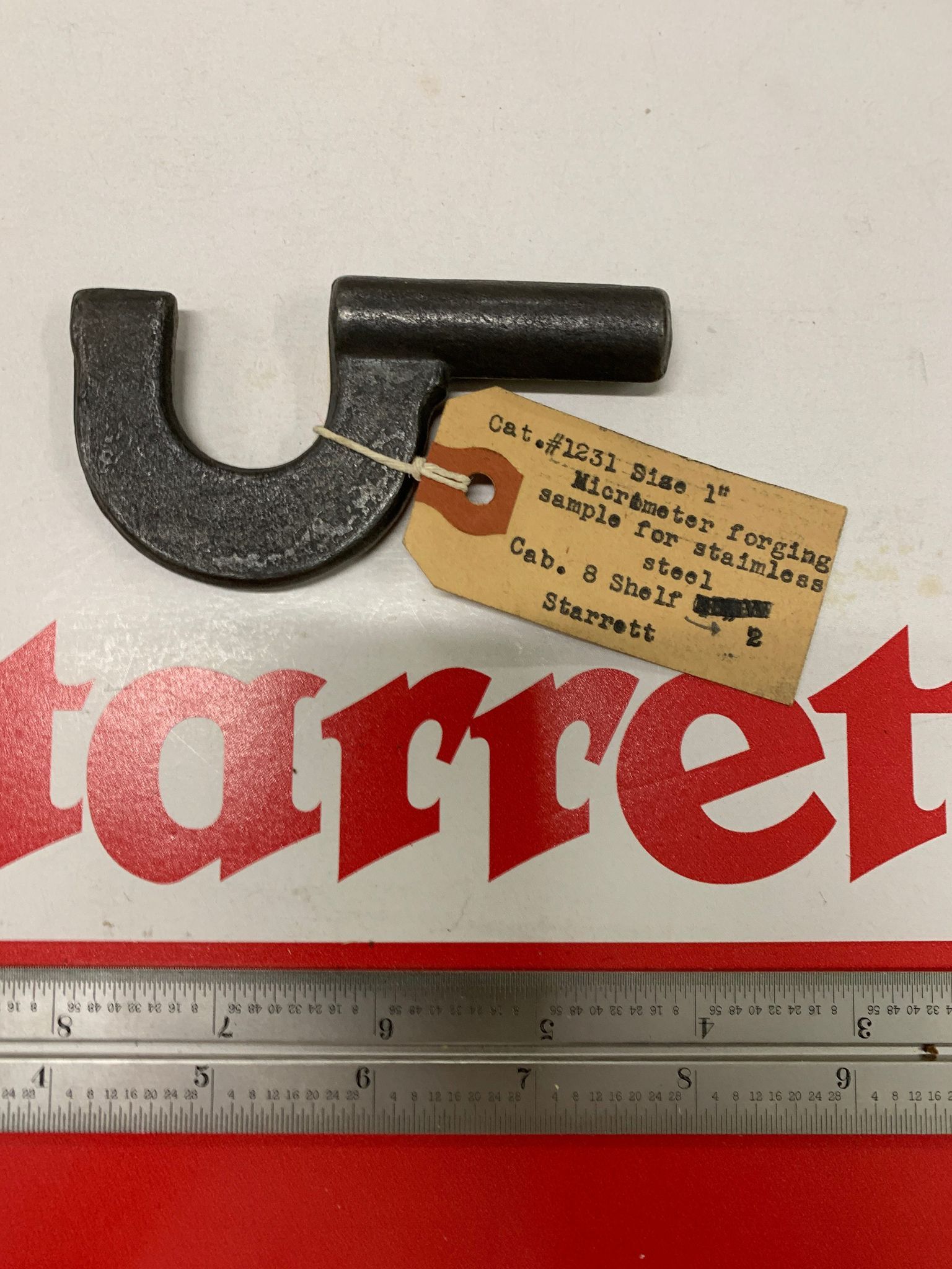 Cabinet 8 Shelf 2 Starrett Micrometers