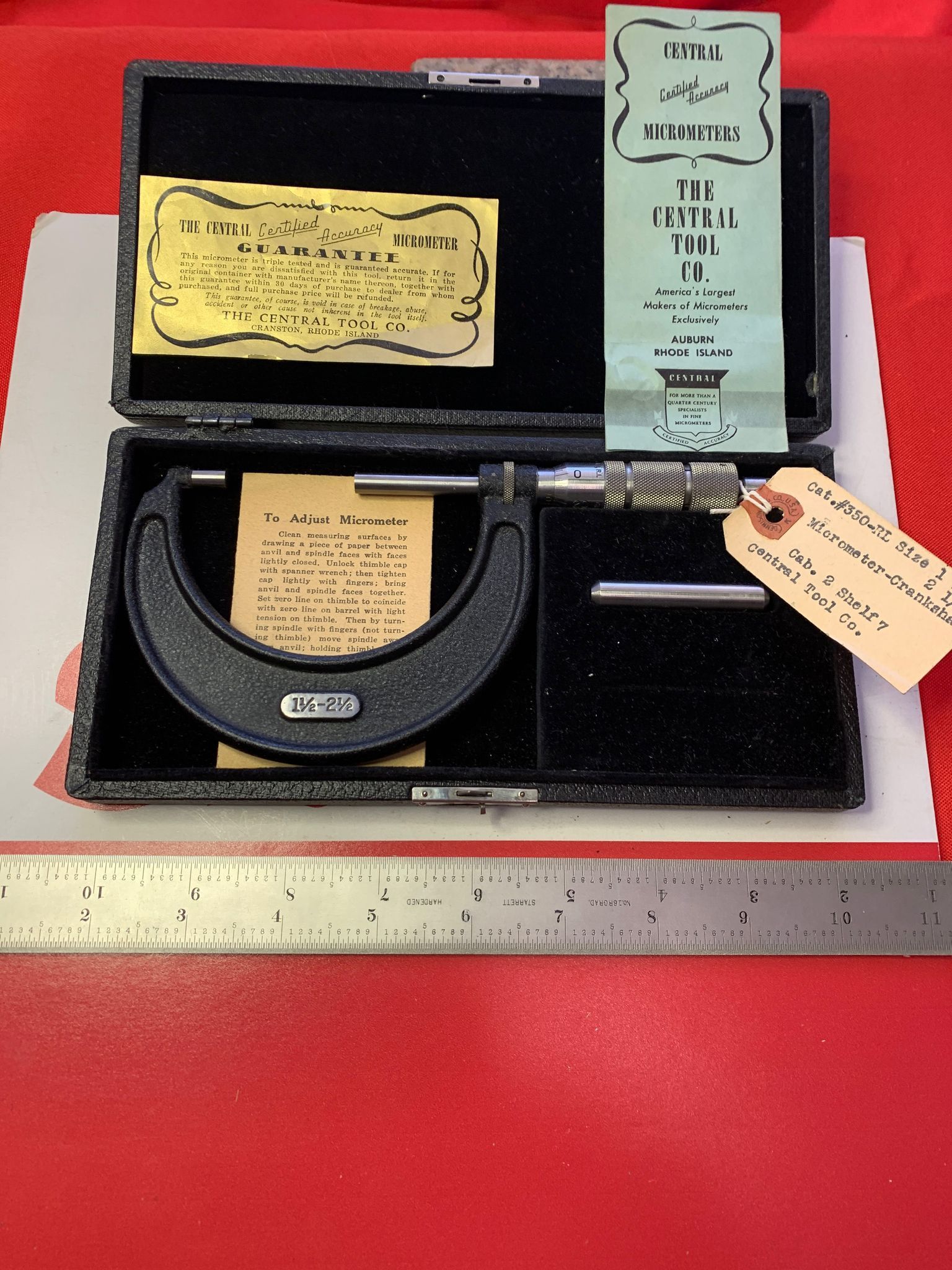 Cabinet 2 Shelf 8 Micrometers (Non-Starrett)