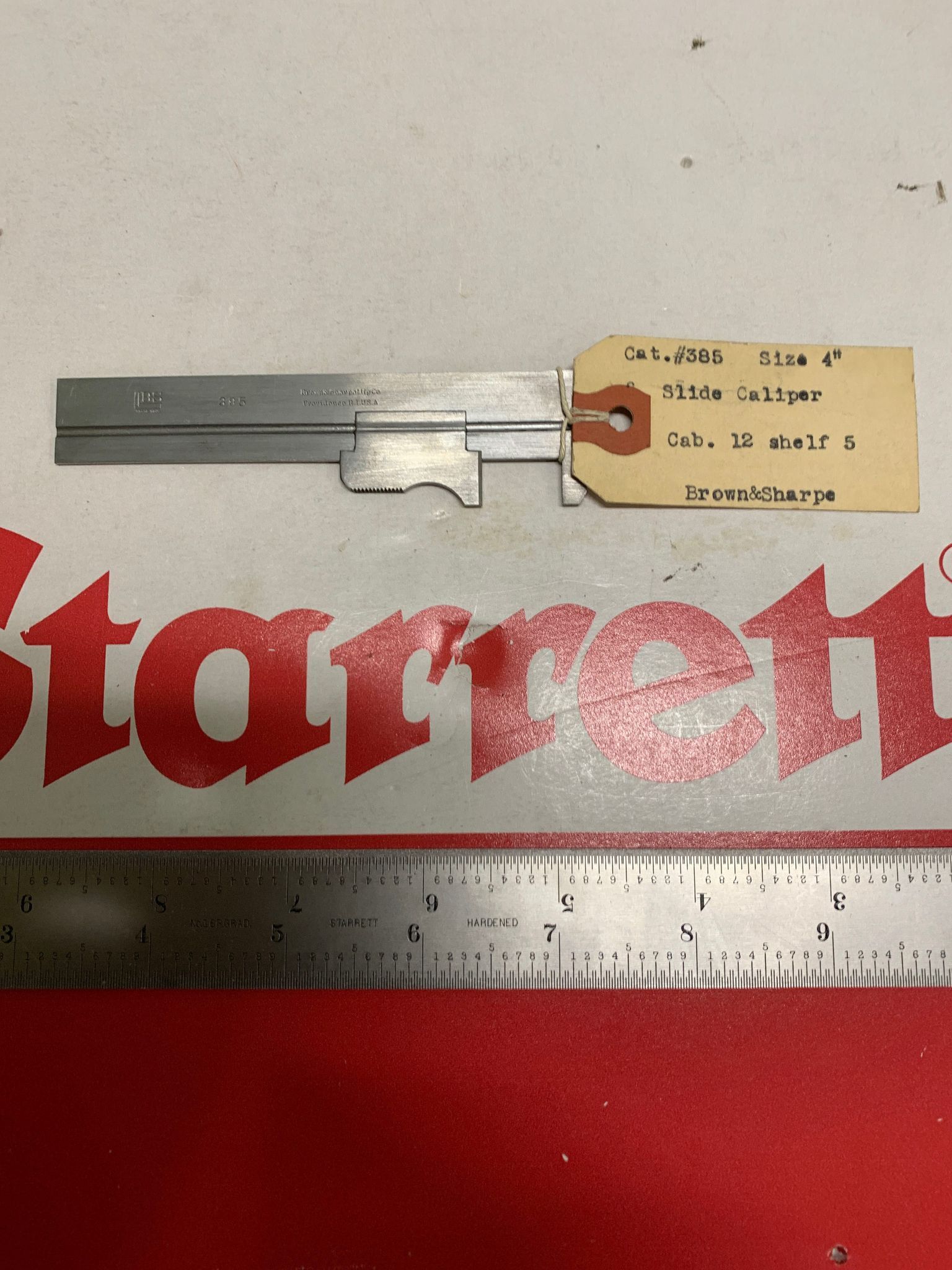 Cabinet 12 Shelf 5 Slide Calipers Misc.