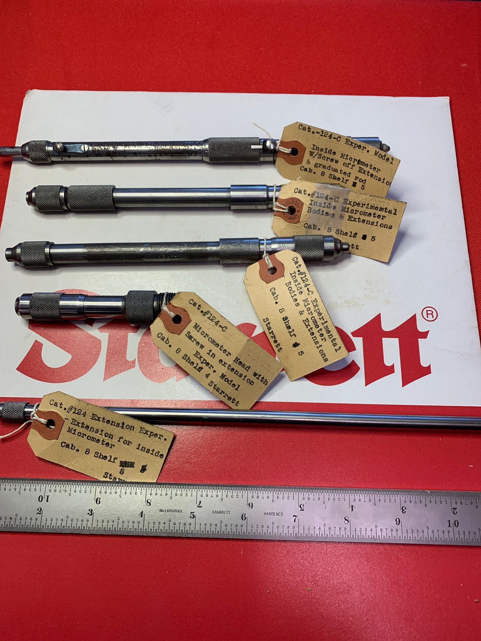 Cabinet 8 Shelf 5 Starrett Micrometers