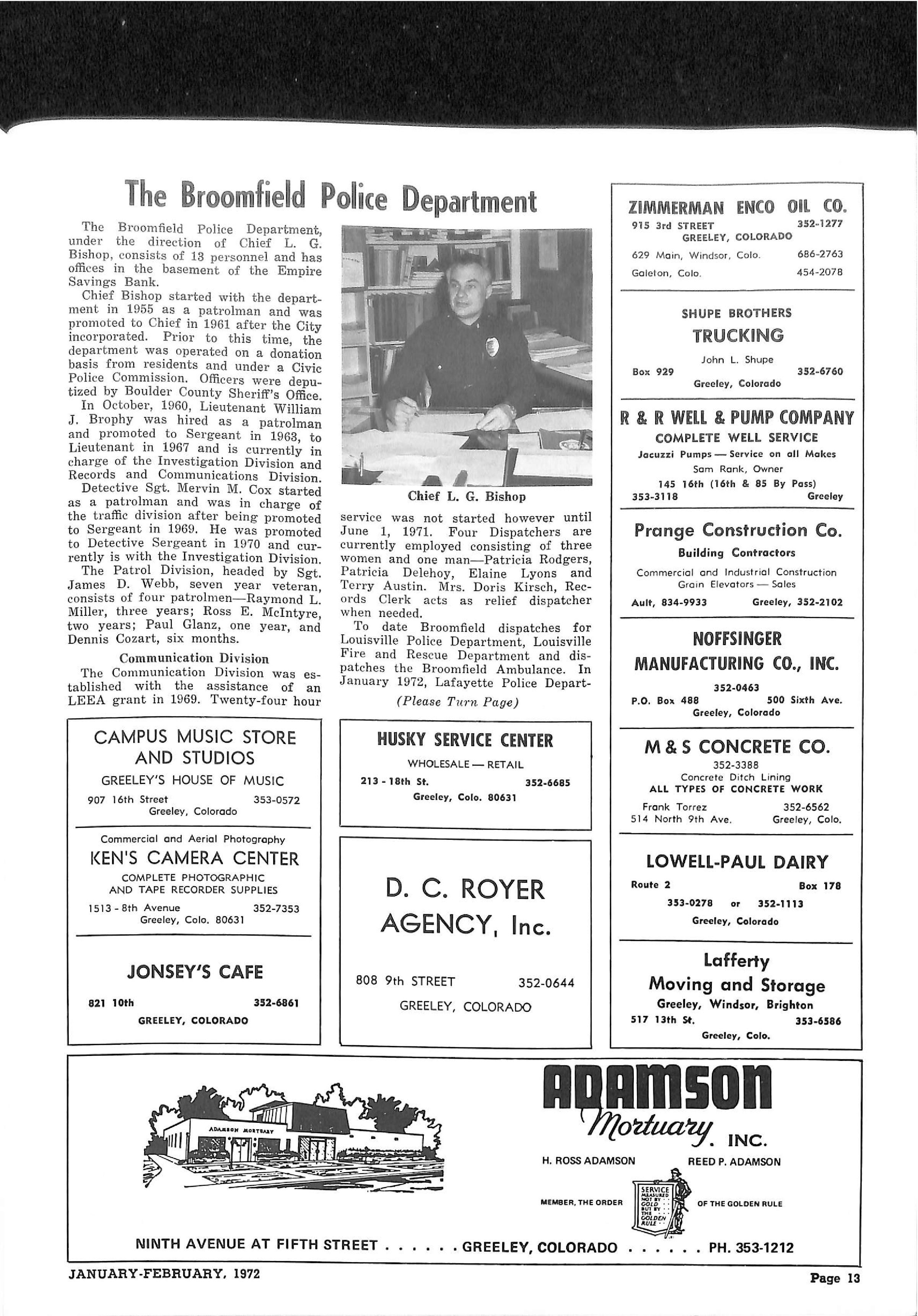 (in order) pages 13-14 of publication, front cover, back cover