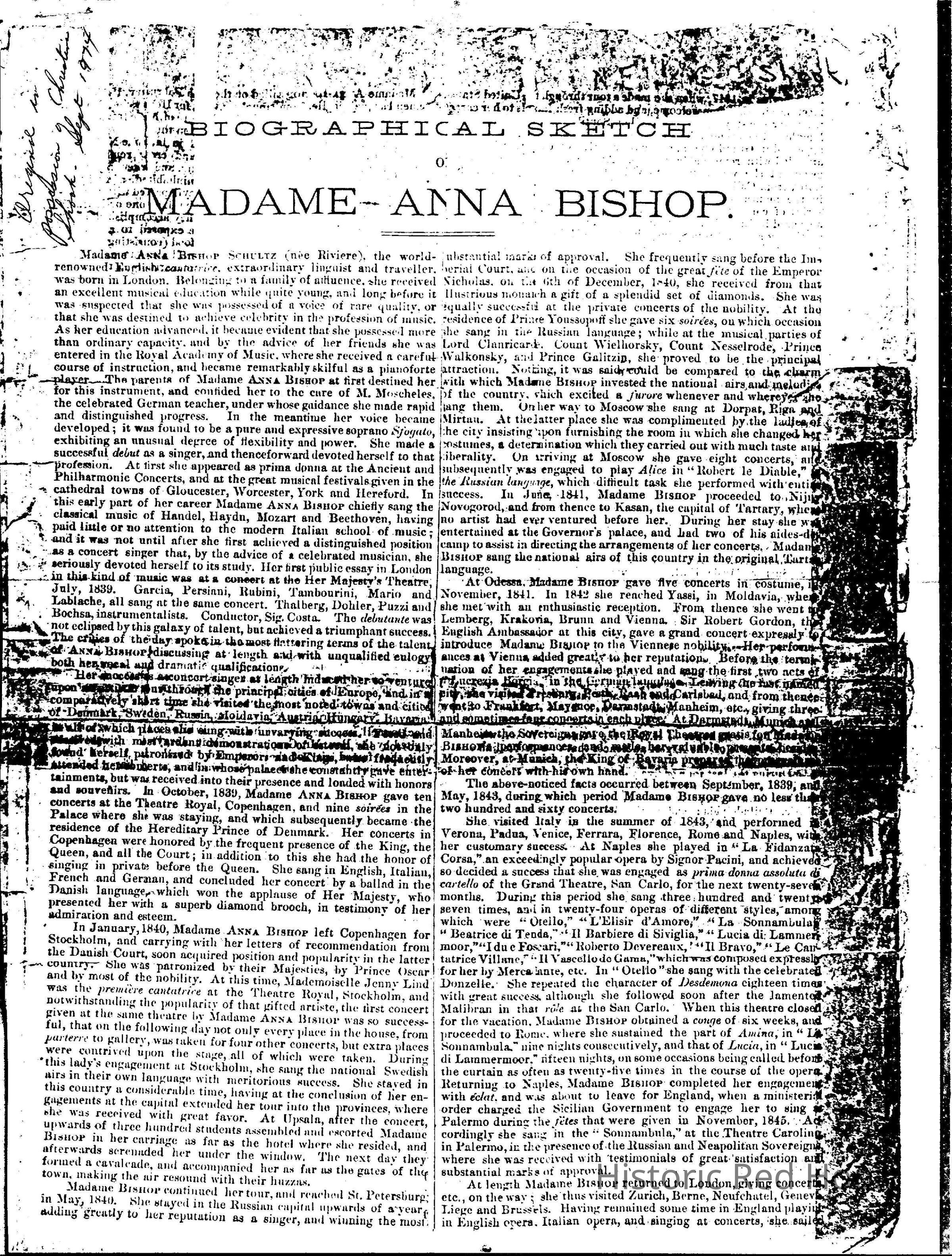 Photo Copy of Biography