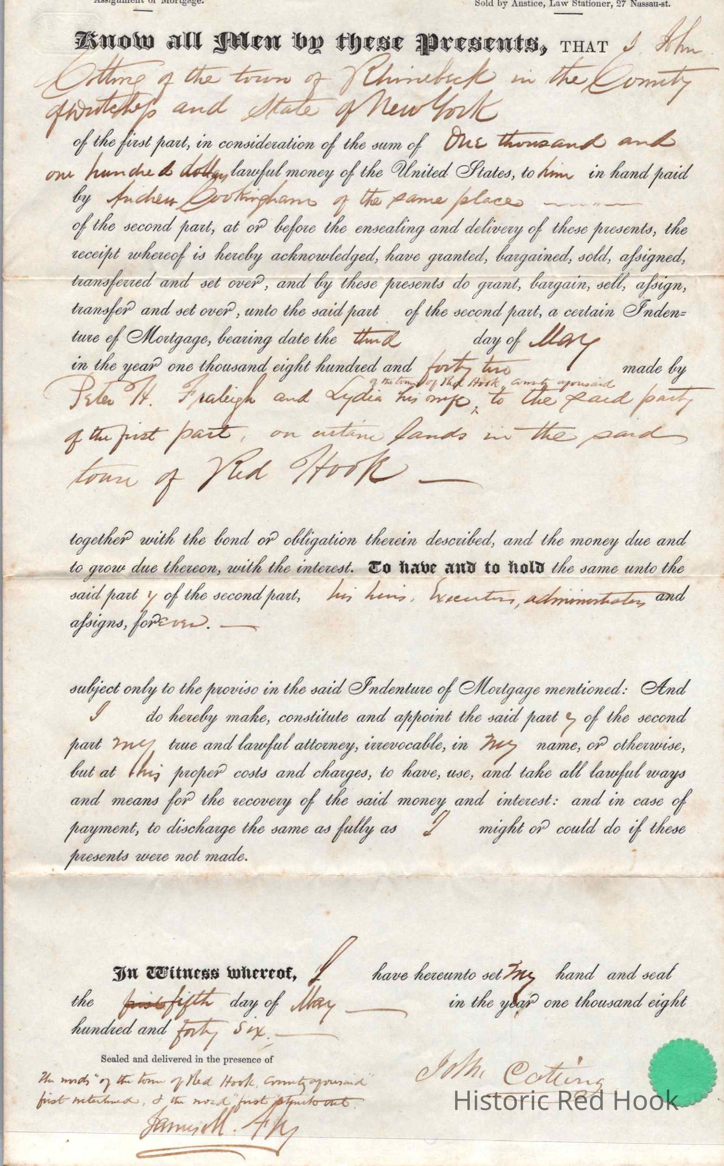 Click for PDF of first page and back (cover) of folded document