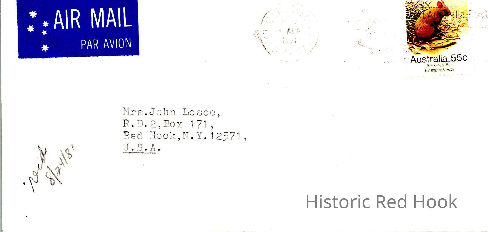 Envelope from Australia