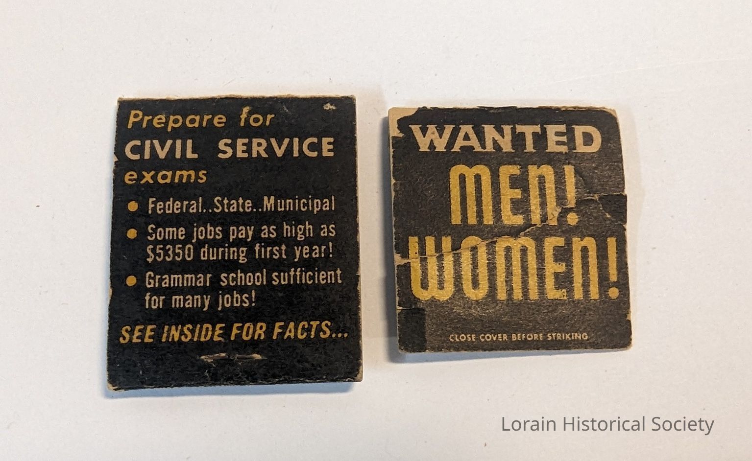 Matchbook Covers from Lorain