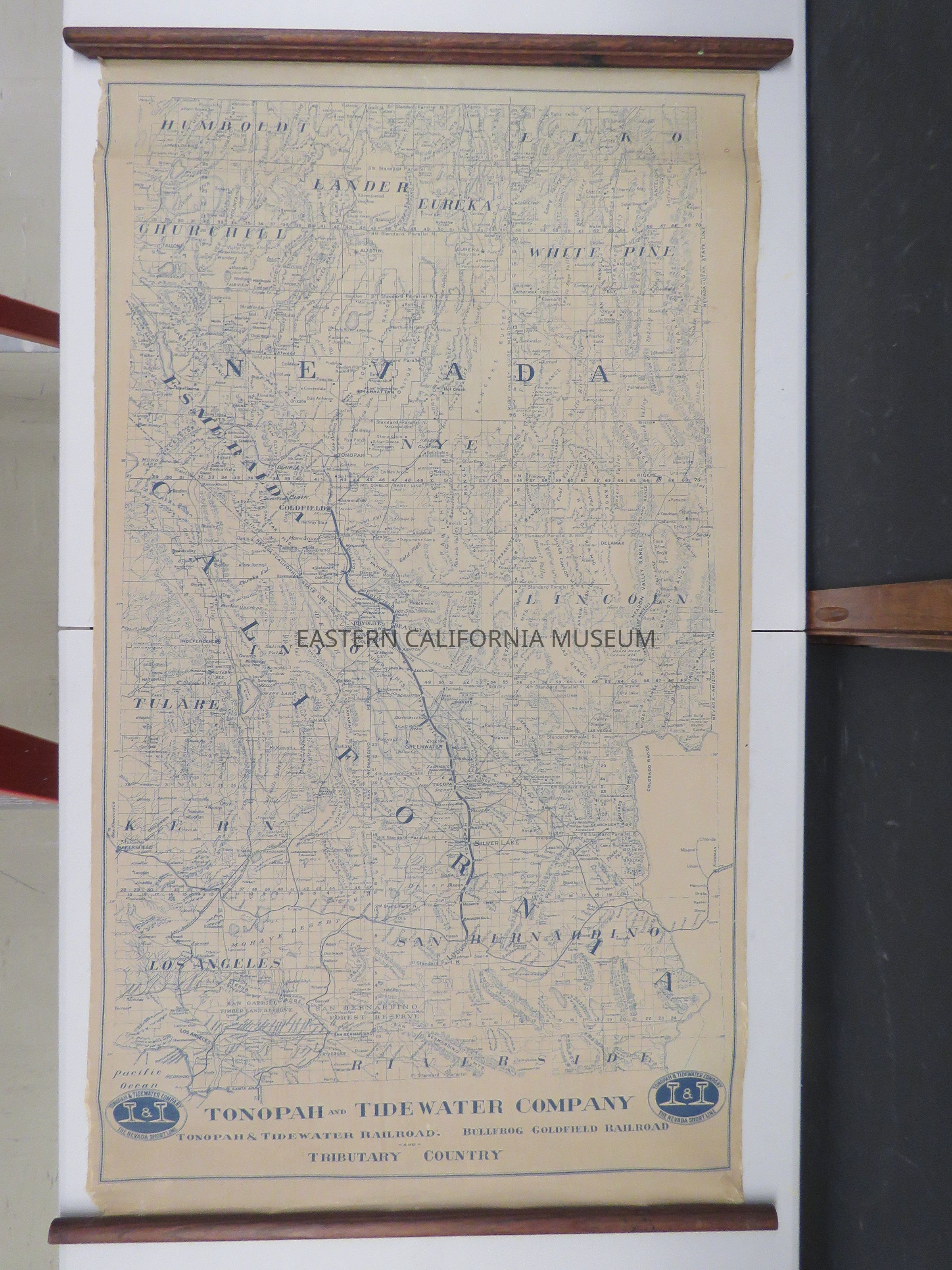 Tonopah and Tidewater Co. Tonopah and Tidewater Railroad. Bullfrog Goldfield Railroad. And Tributary Country.