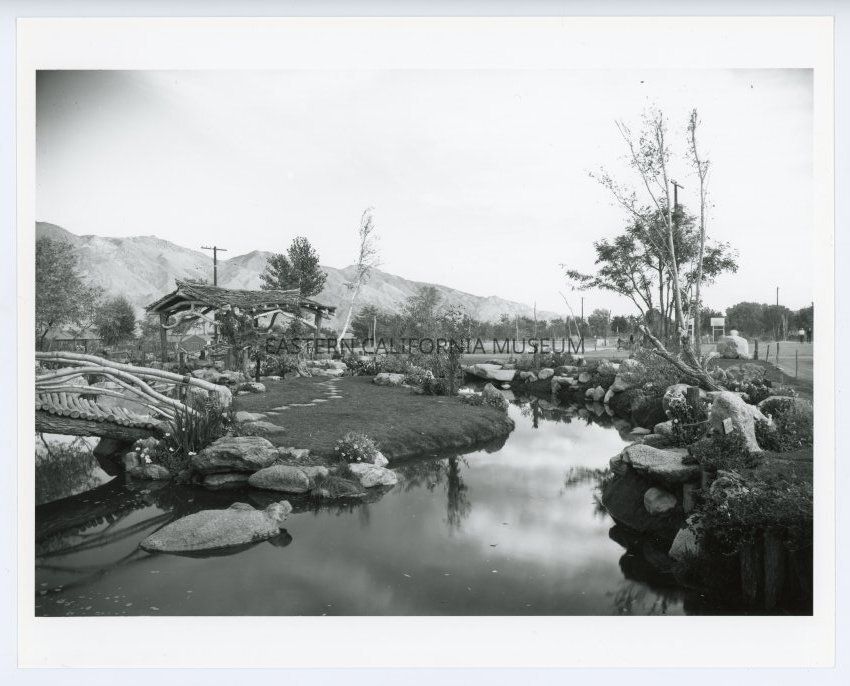 Pool in pleasure park, Manzanar Relocation Center, Calif.