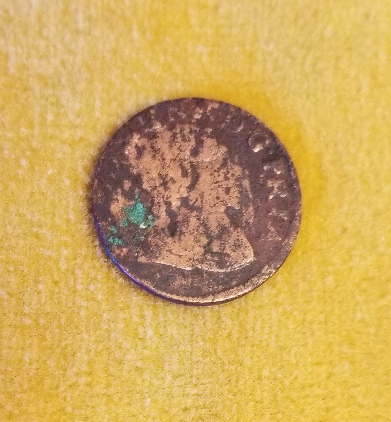 French Double Tournois, 1641; Obverse with the bust of Frederick Henri, Orange