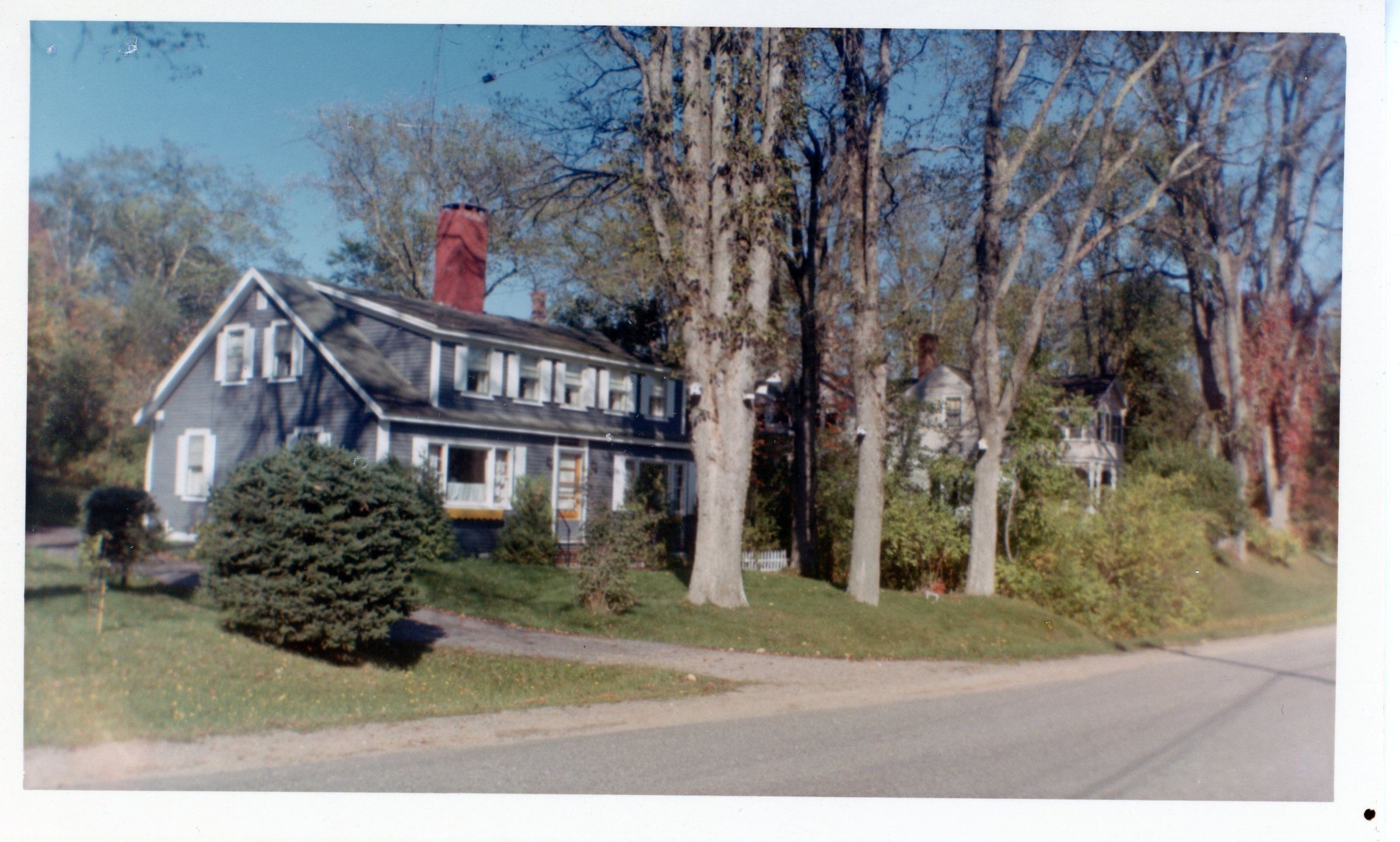 Benjamin Kilby House, Dennysville, Maine, built in the mid-19th century.; In 1881 this was the home of Mrs. Benjamin Kilby. This view is from the 1960's when the home was owned by Chick Trott.