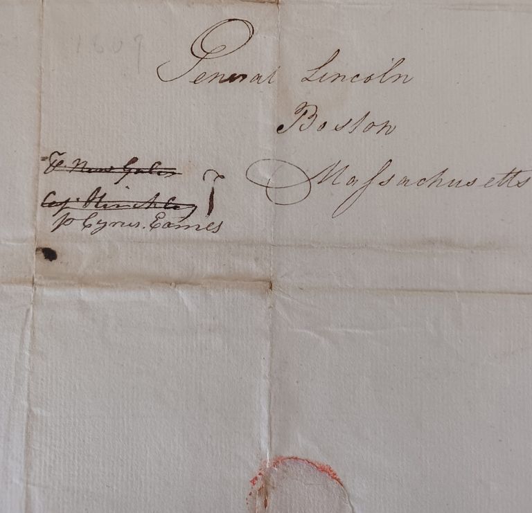          Address side of letter to General Benjamin Lincoln
   