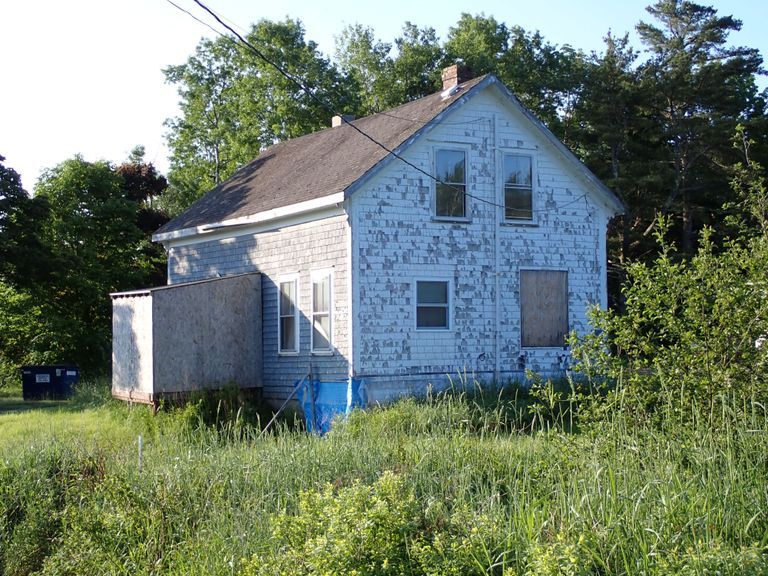          William Rice Allan's Carpentry shop relocated on The Lane in Dennysville, Maine; Originally located next to his house, this structure served as Will Allan's carpentry shop, until it was moved farther down the Lane, where is has been the the home of 