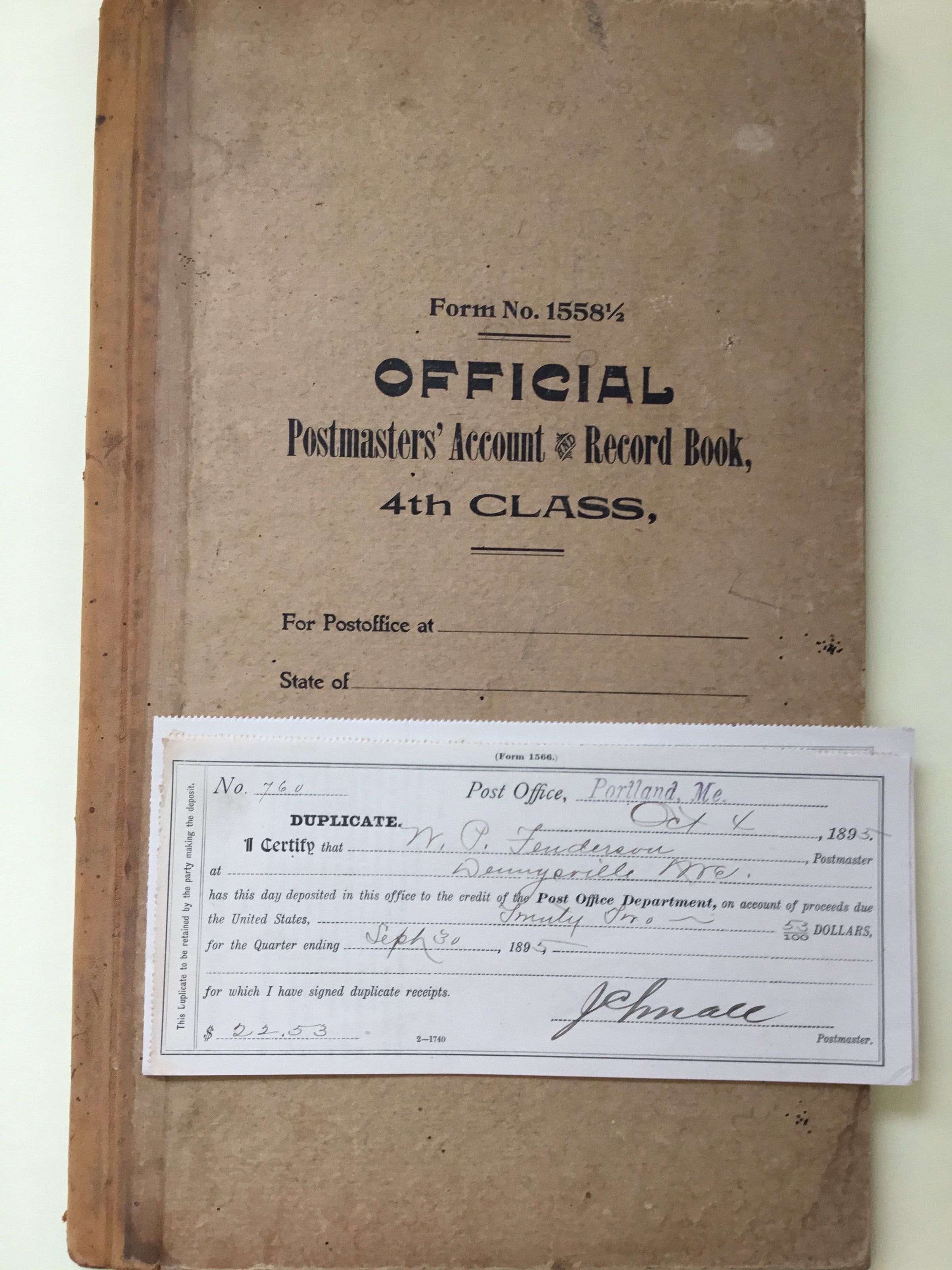 Dennysville Post Office Deposit Receipts picture number 1