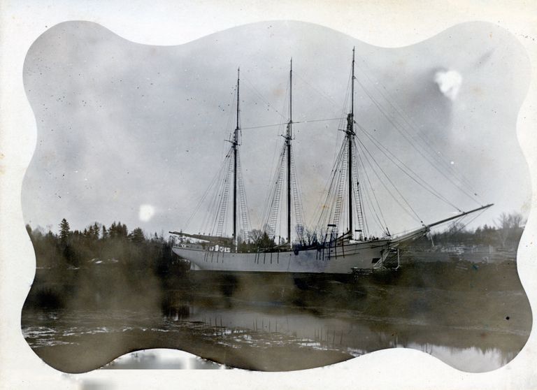          Unidentified Three Masted Schooner
   