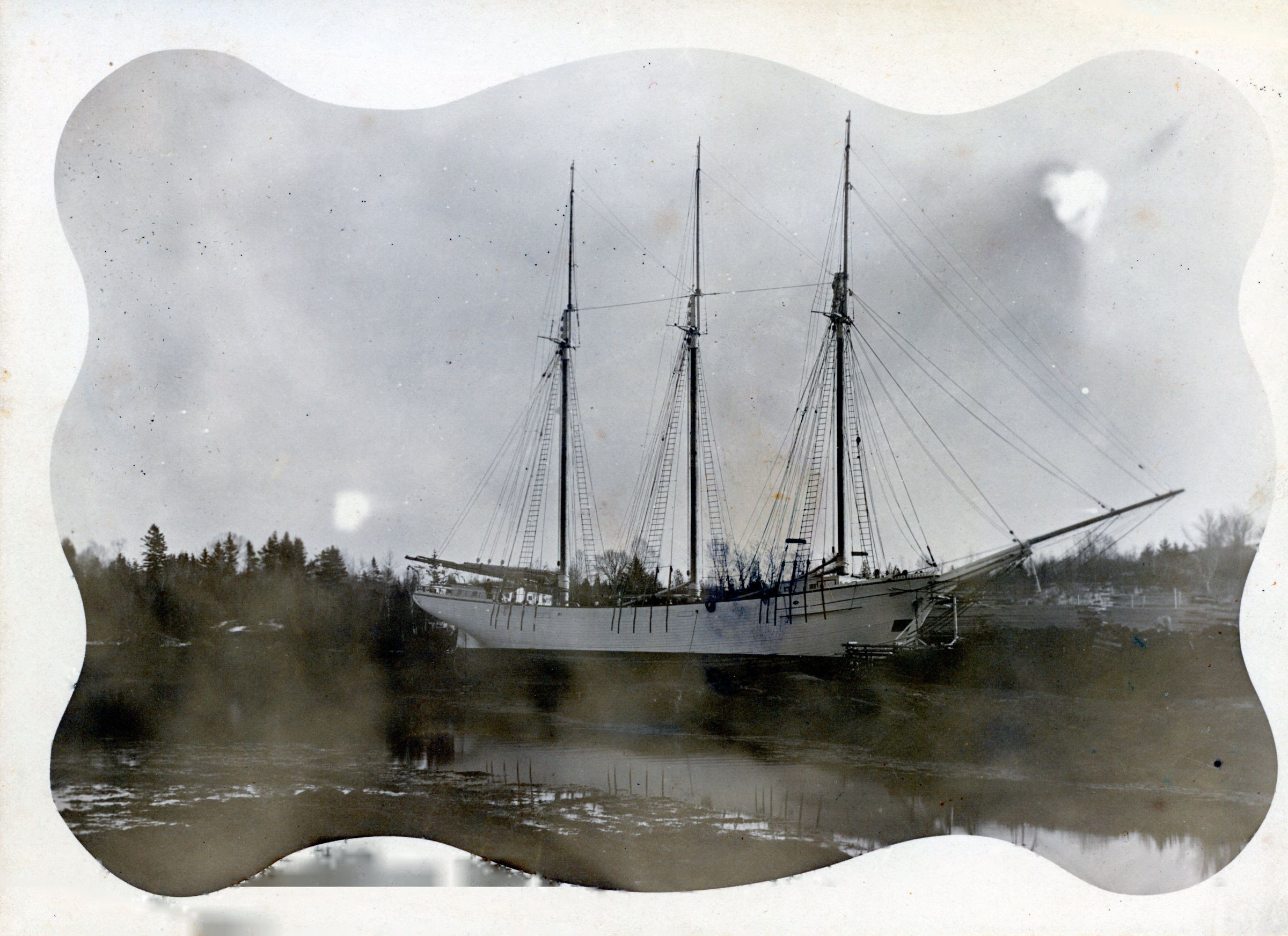 Unidentified Three Masted Schooner