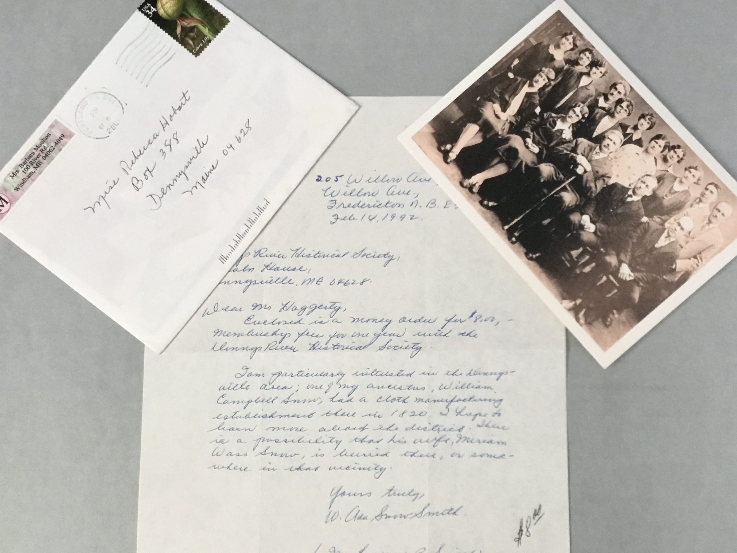 Sample correspondence of Rebecca Hobart