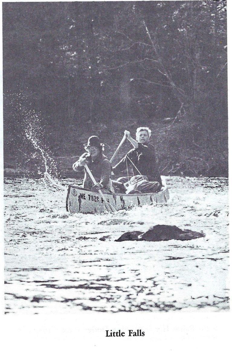          Canoeists running Little Falls on the Dennys River in the 1980's
   