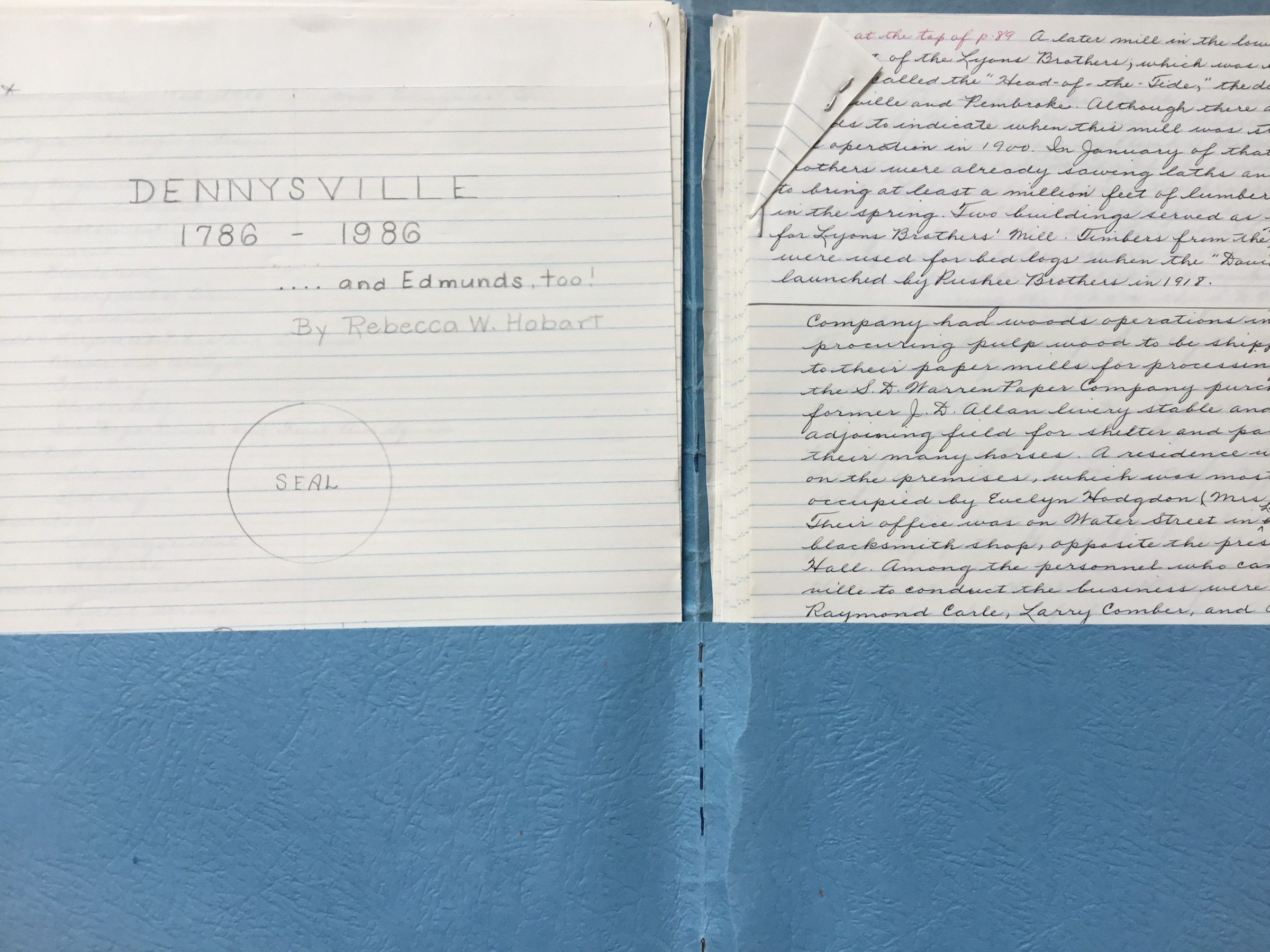 Dennysville 1786-1986 ... . and Edmunds, too! picture number 1