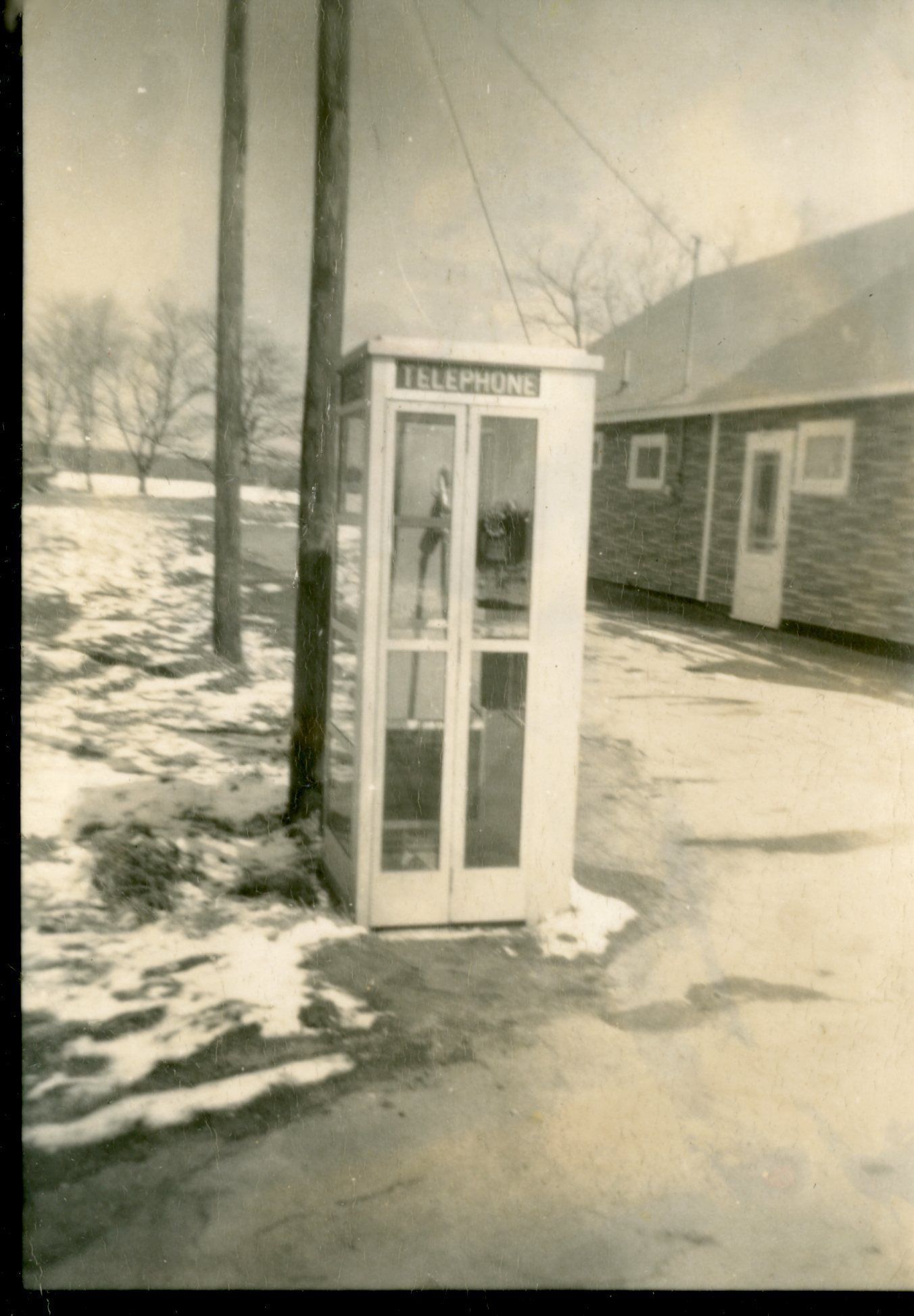 Telephone Booth at Palmeter's Store in Meddybemps, Maine.
