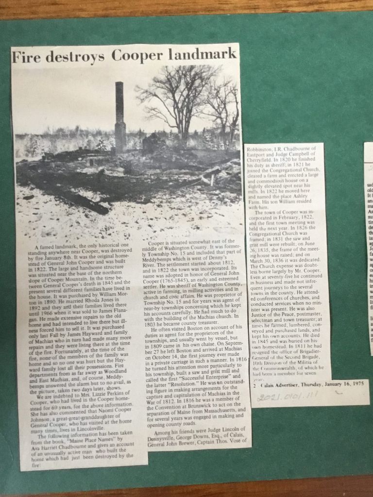          Newspaper Clipping: Fire Destroys Cooper Landmark picture number 1
   