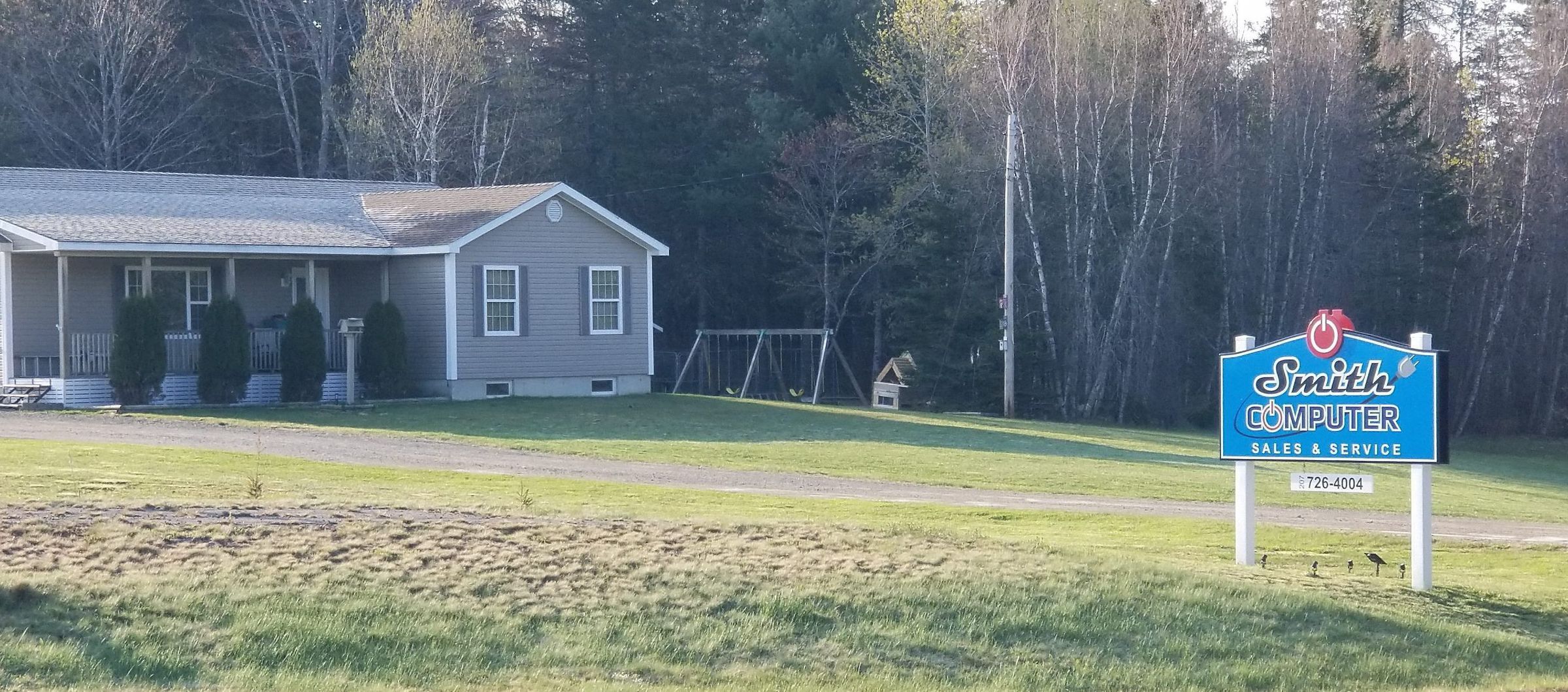 Smith Computer; Contemporary view of home-based business on U.S. Route 1 in Dennysville, ME