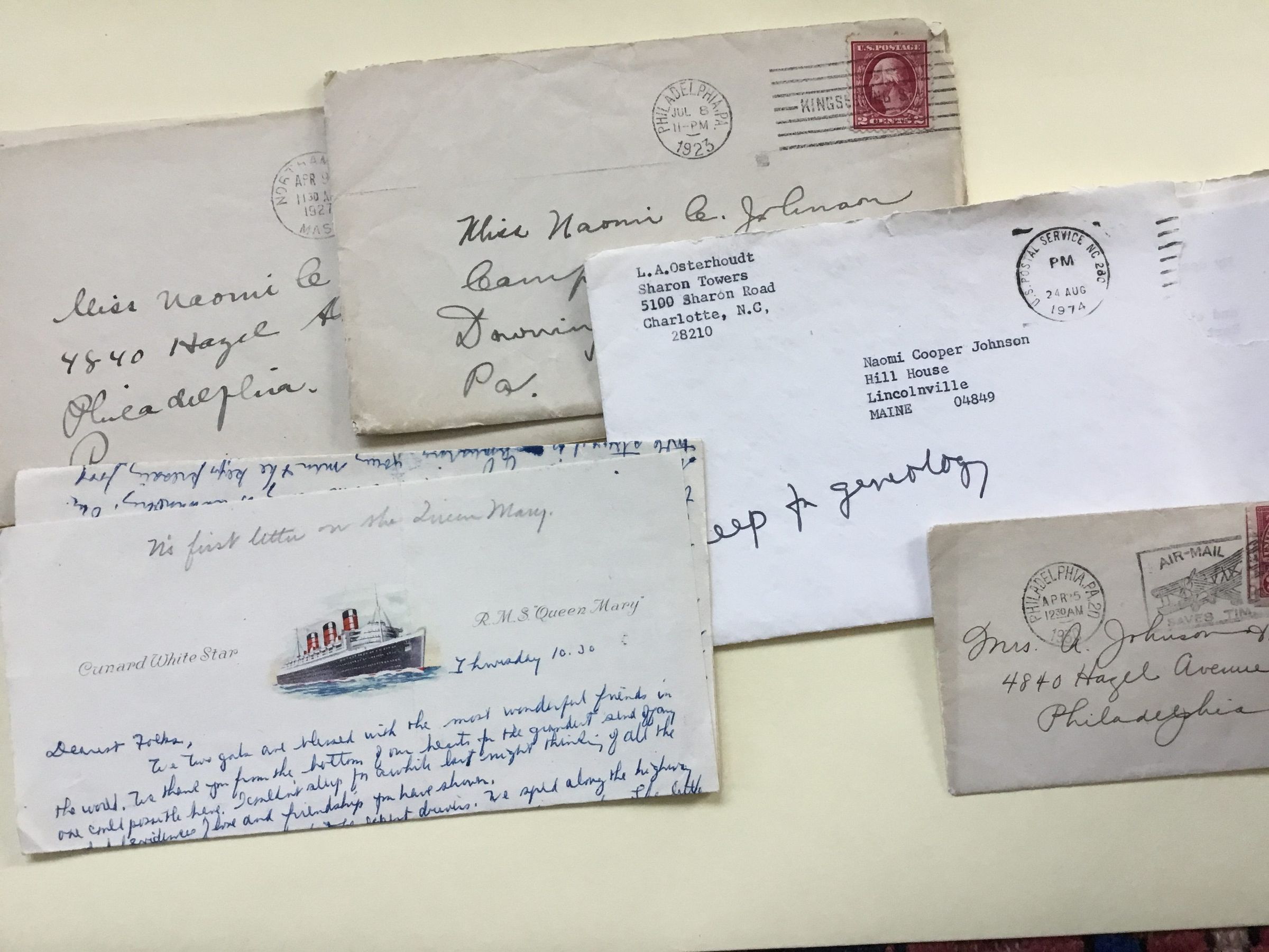 Correspondence of Naomi Cooper Johnson picture number 1