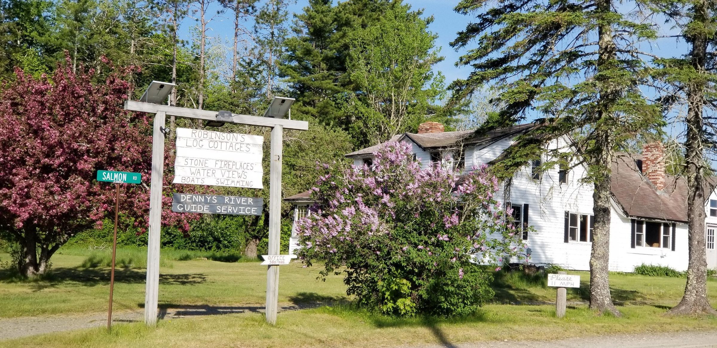 Entrance to Robinson's Cottages on the Dennys River, in Edmunds, Maine
