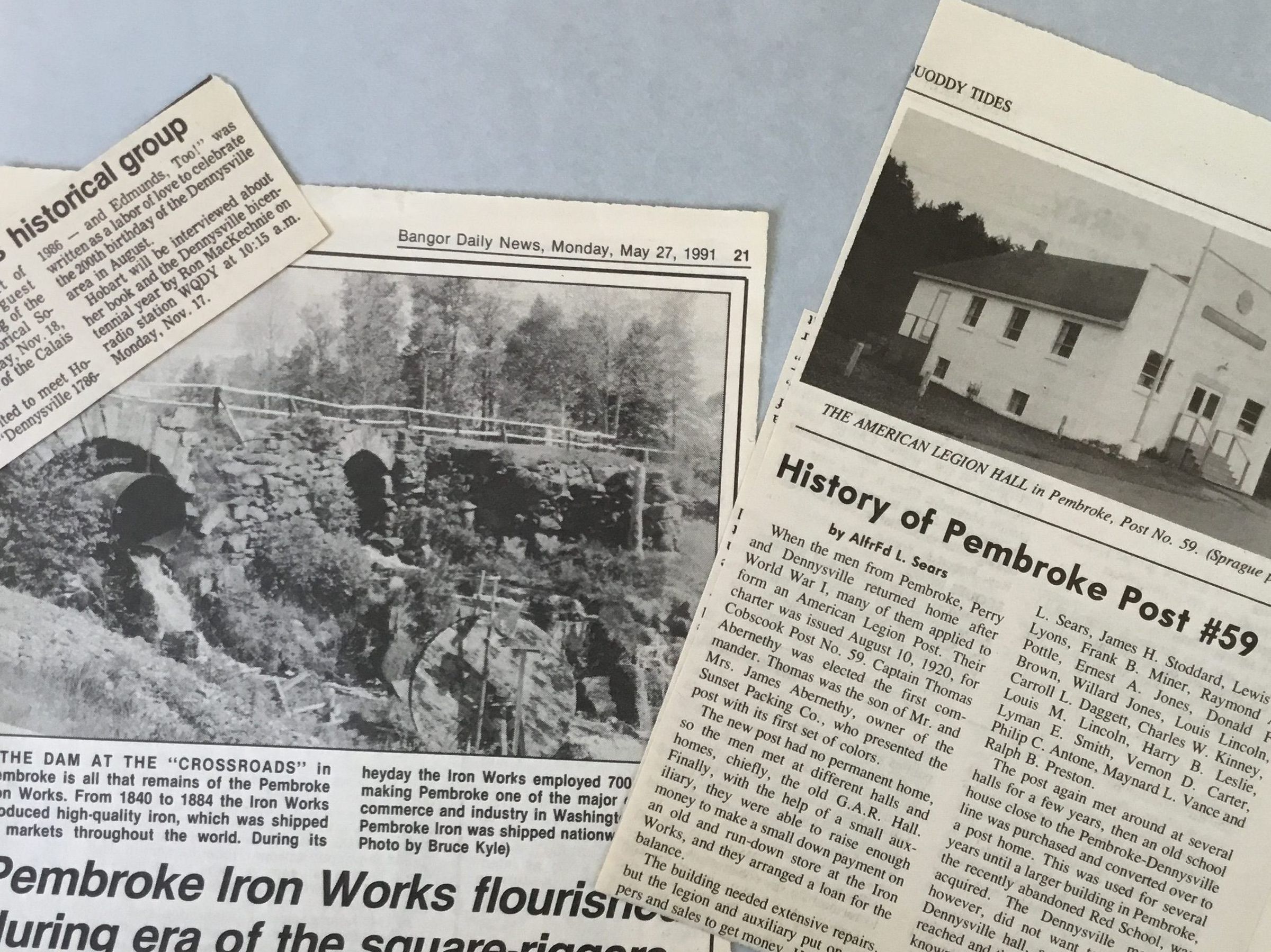 Sample clippings related to Pembroke and Calais