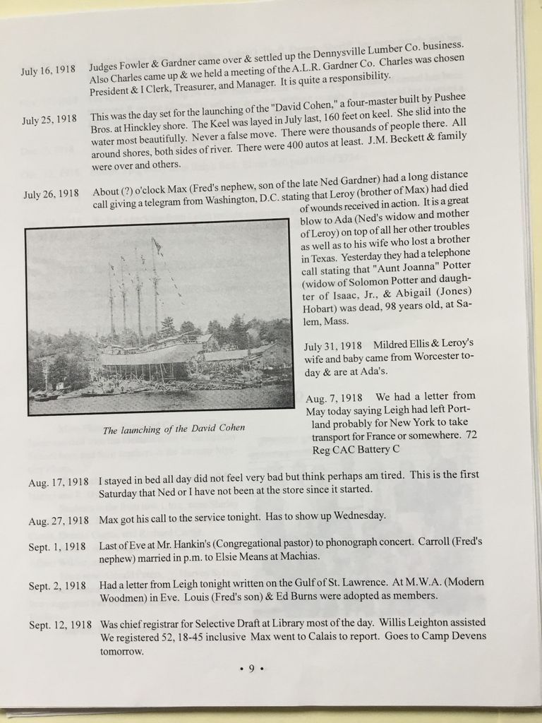          Pages for Dennys River Historical Society Newsletter picture number 1
   