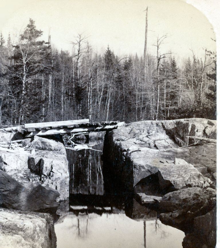          The Flume Dennys River, Maine c. 1880's; Photo courtesy of The Tides Institute, Eastport, Maine
   