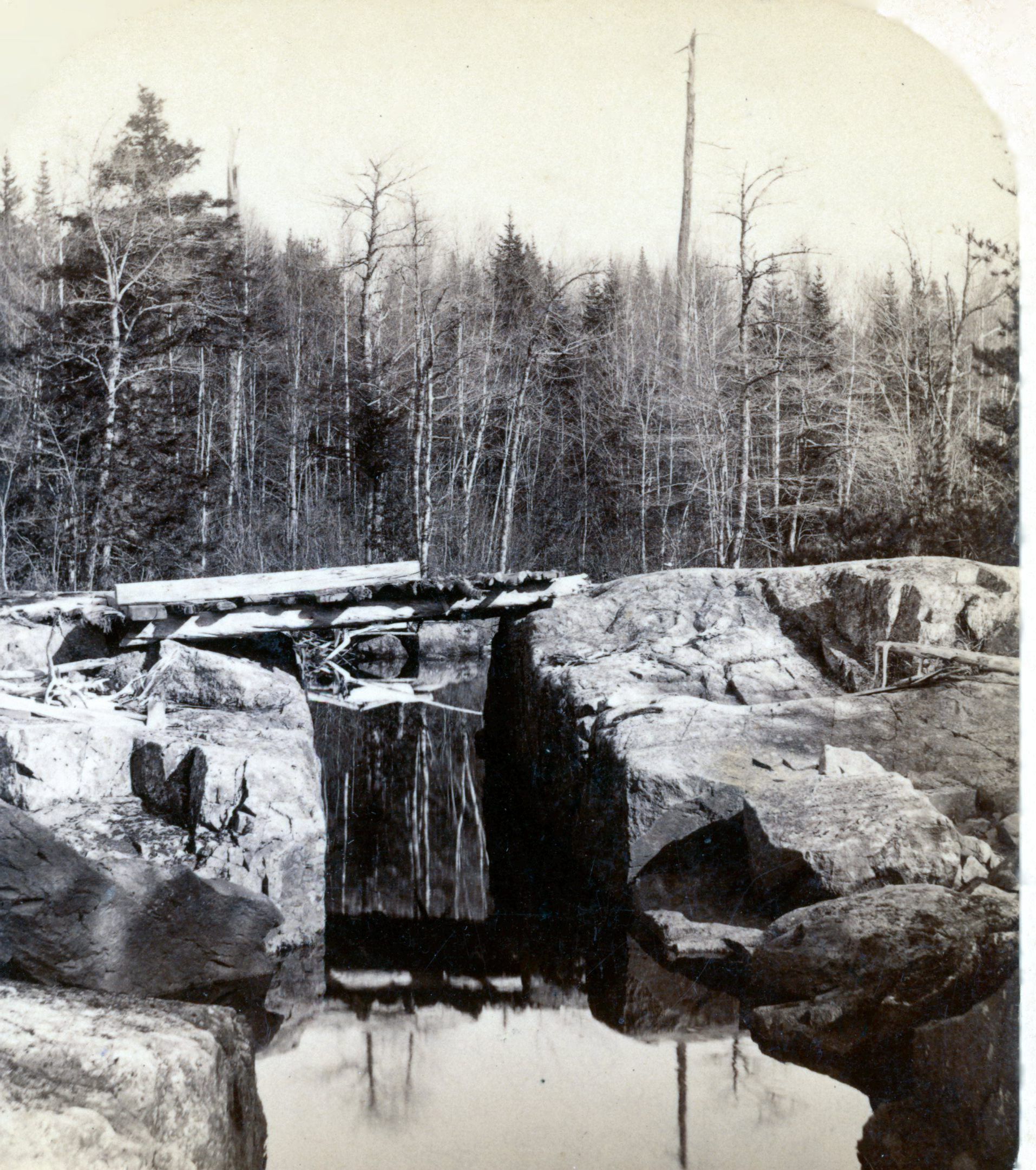 The Flume Dennys River, Maine c. 1880's; Photo courtesy of The Tides Institute, Eastport, Maine