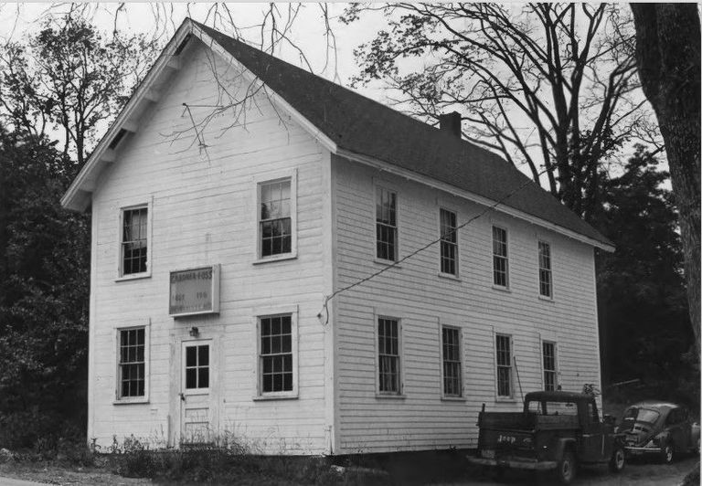          John Allan's Store, as the Gardner-Foss Legion Post No. 196 in Dennysville; Photograph by Frank Beard for the Maine Historic Preservation Commission, 1980.
   